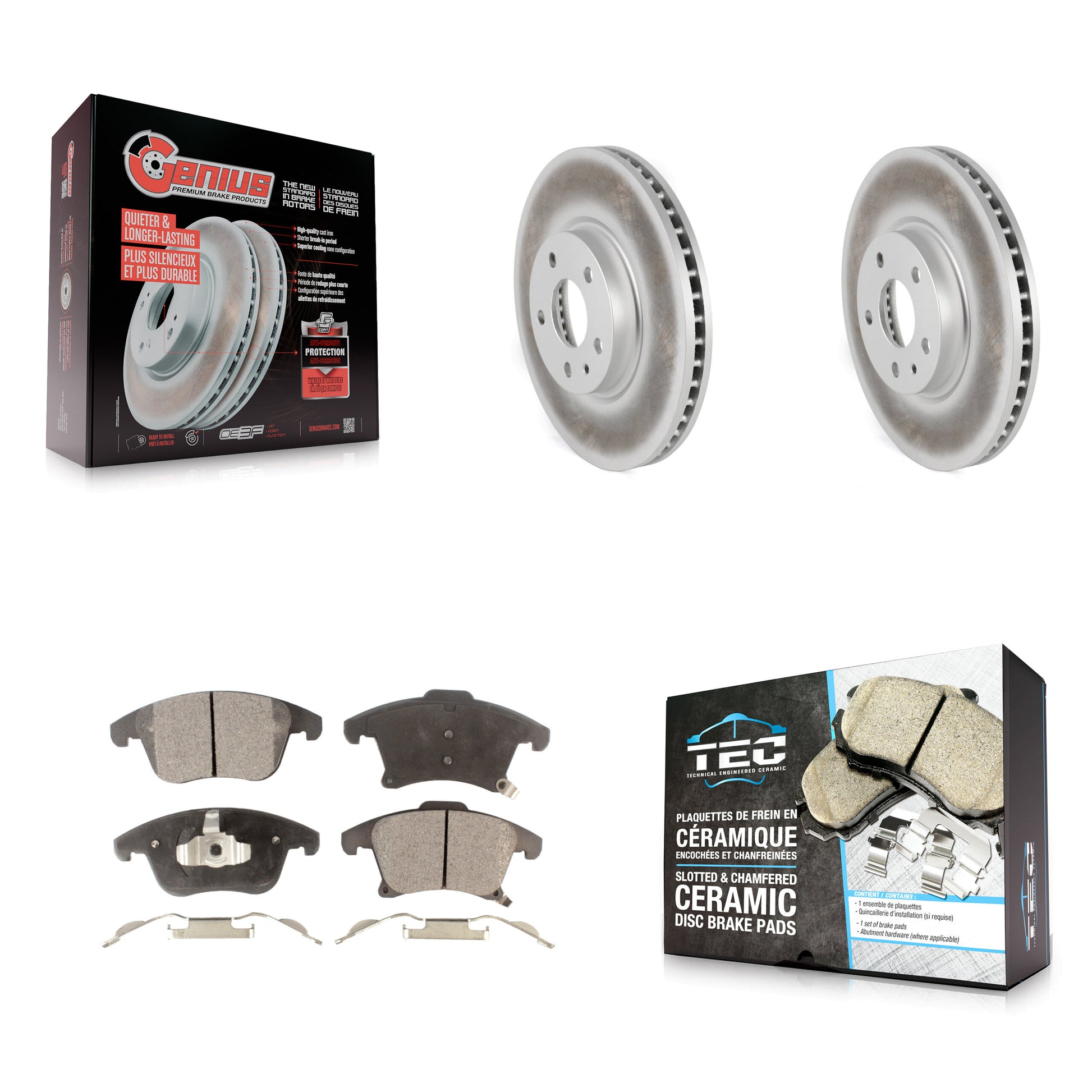Transit Auto KGT-100127 Disc Brake Kit for 2013-2020 Ford Fusion, Lincoln MKZ - Front