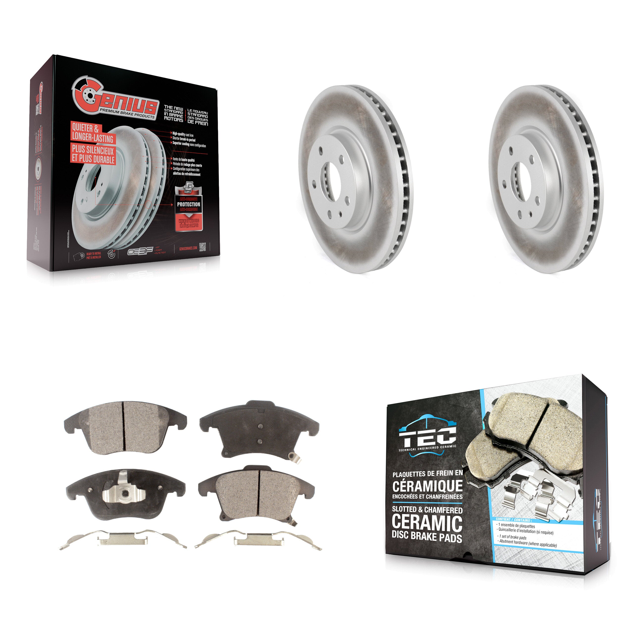 Transit Auto KGT-100127 Disc Brake Kit for 2013-2020 Ford Fusion, Lincoln MKZ - Front