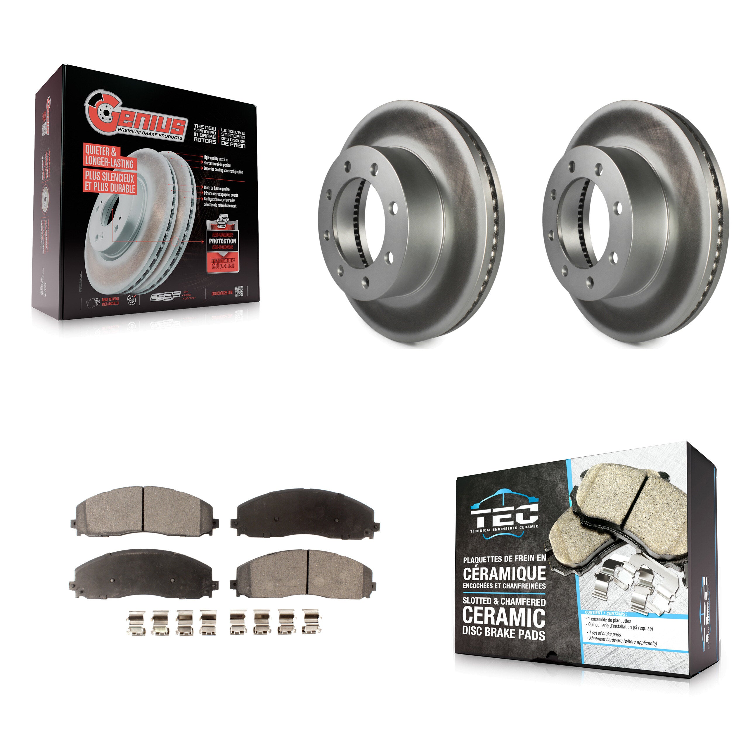 Transit Auto KGT-100129 Disc Brake Kit for 2013-2023 Ford F-250 Super Duty, Ford F-350 Super Duty, Ford F-450 Super Duty - Front