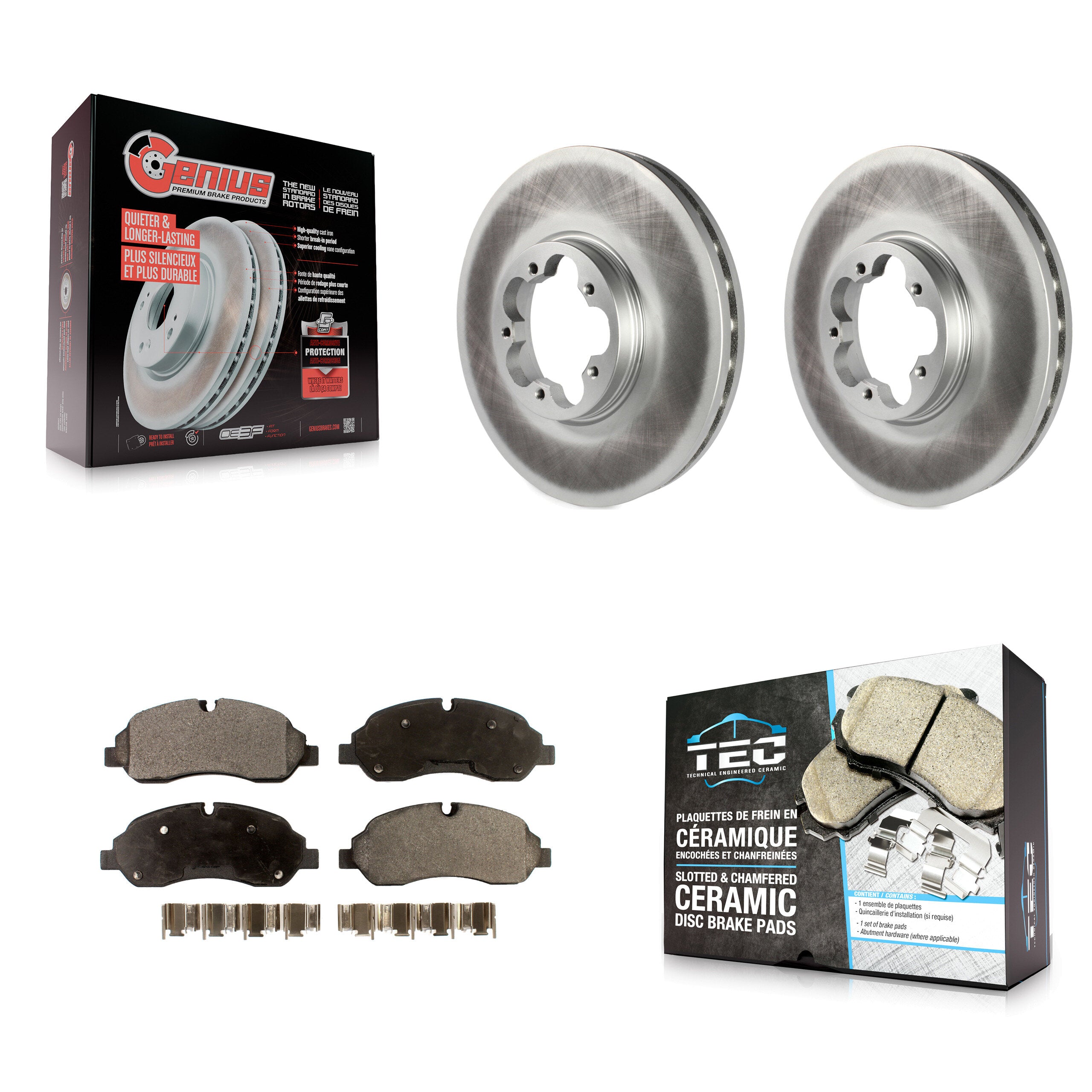 Transit Auto KGT-100130 Disc Brake Kit for 2015-2019 Ford Transit-150, Ford Transit-250, Ford Transit-350 - Front