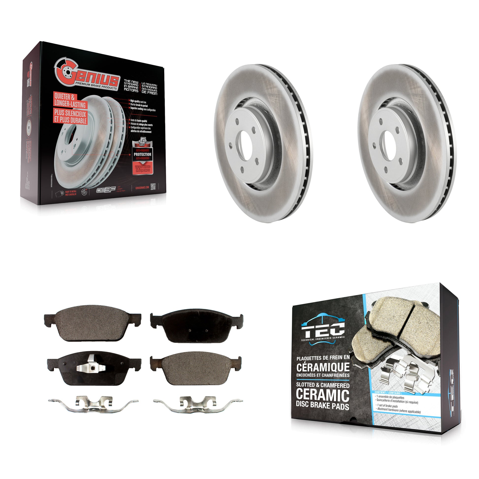 Transit Auto KGT-100133 Disc Brake Kit for 2013-2019 Lincoln MKC, Ford Focus - Front