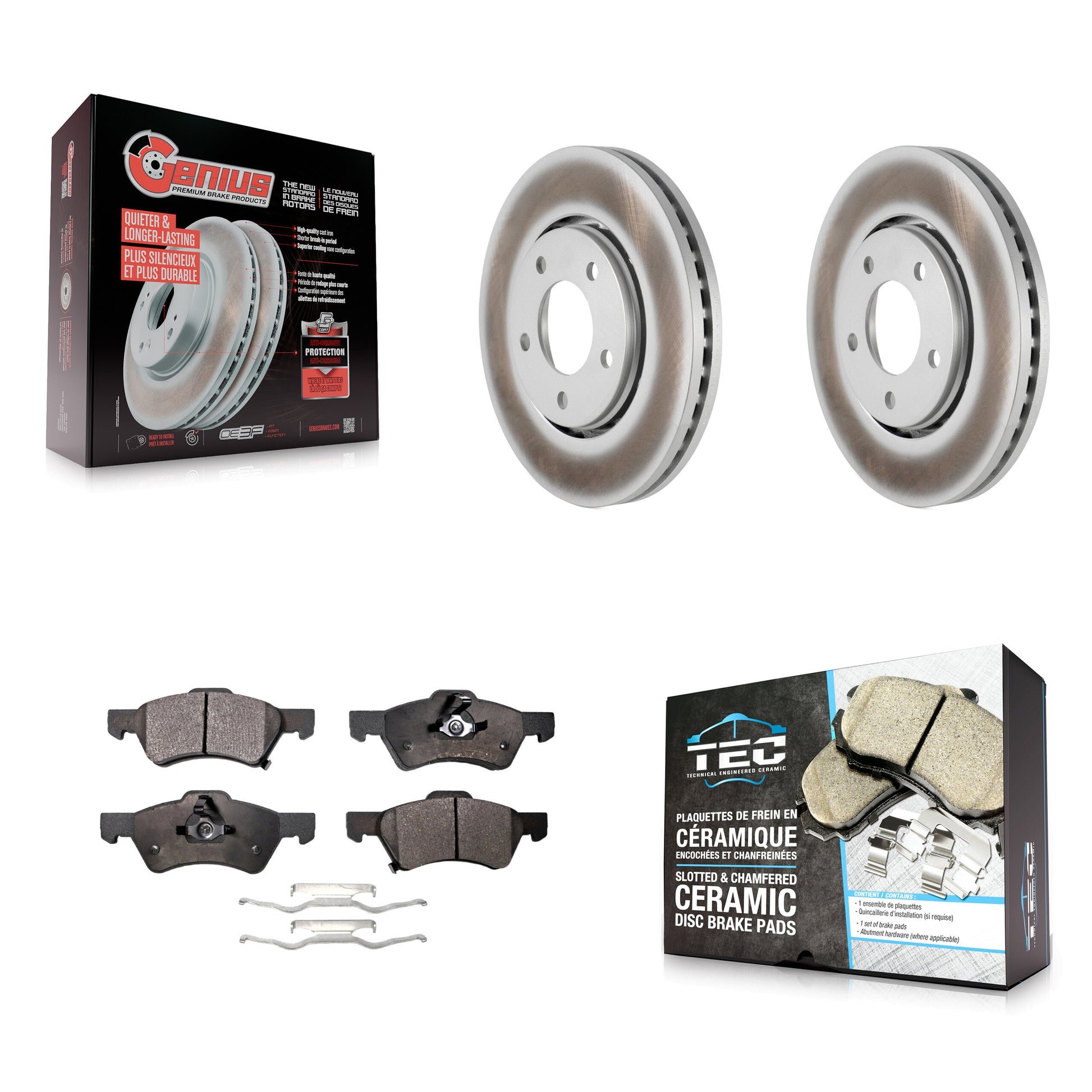 Transit Auto KGT-100151 Disc Brake Kit for 2002-2004 Dodge Caravan, Chrysler Voyager - Front