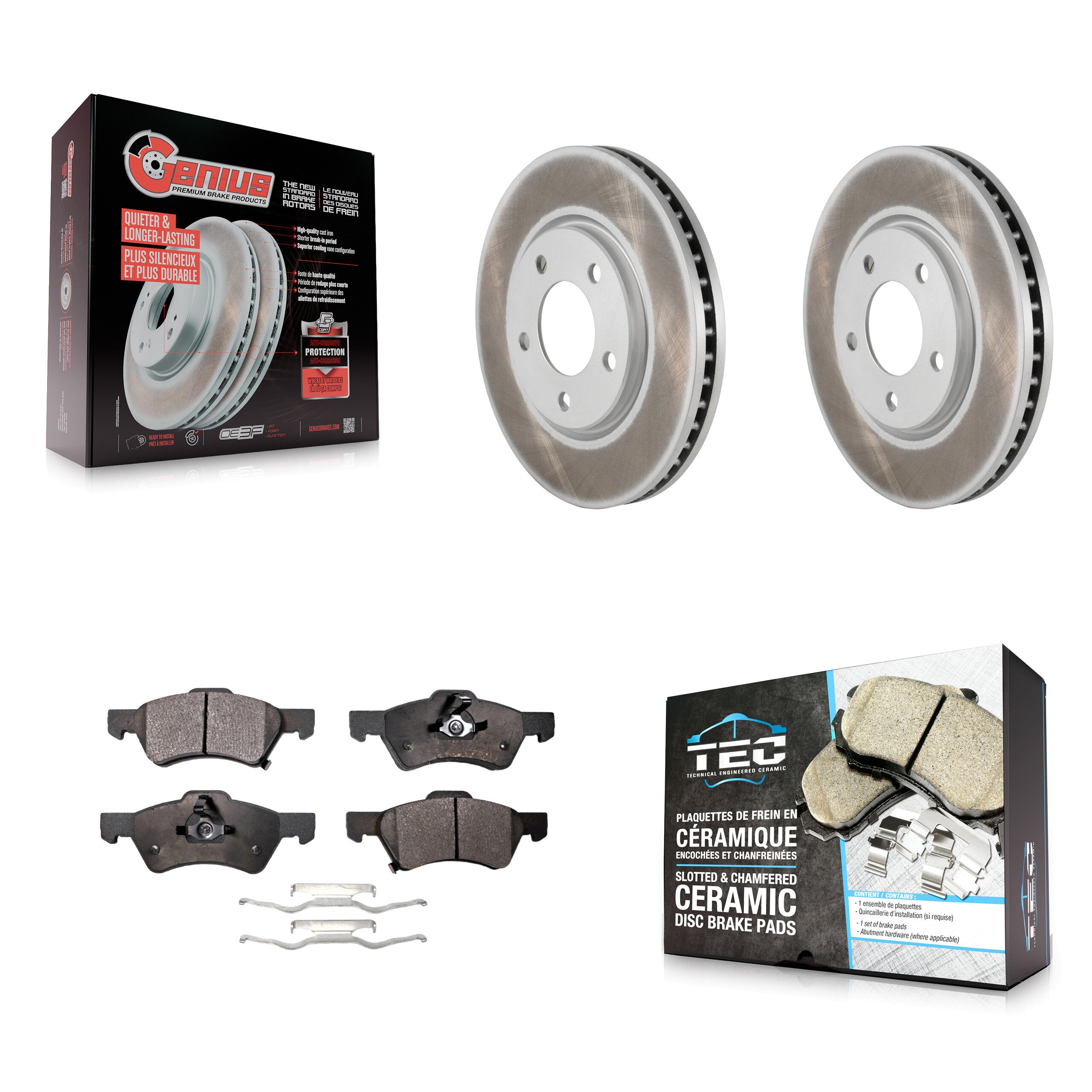 Transit Auto KGT-100153 Disc Brake Kit for 2001-2007 Dodge Grand Caravan, Chrysler Town & Country and More - Front