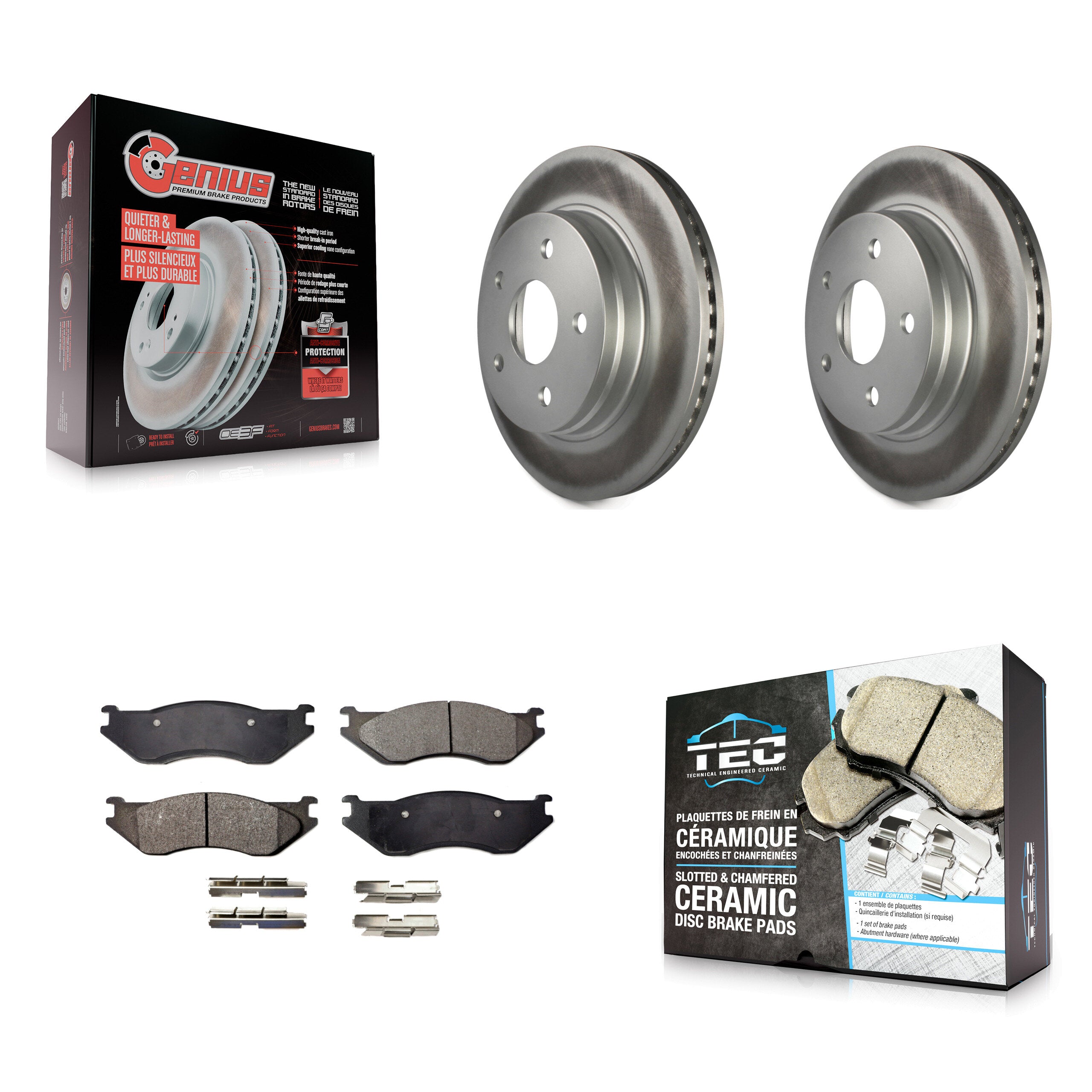 Transit Auto KGT-100155 Disc Brake Kit for 2002-2006 Dodge Ram 1500, Dodge Durango - Front