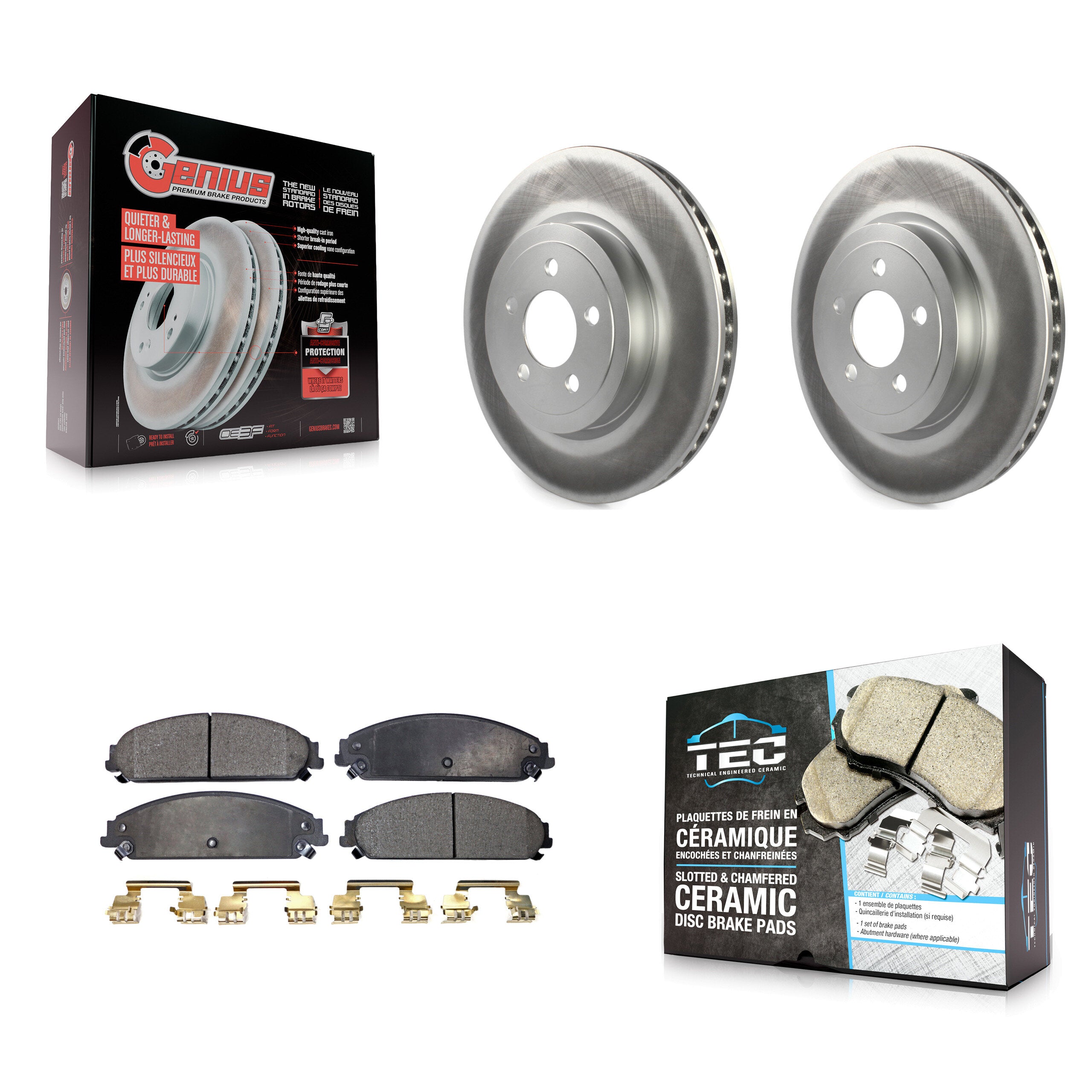 Transit Auto KGT-100161 Disc Brake Kit for 2005-2023 Dodge Charger, Chrysler 300 and More - Front