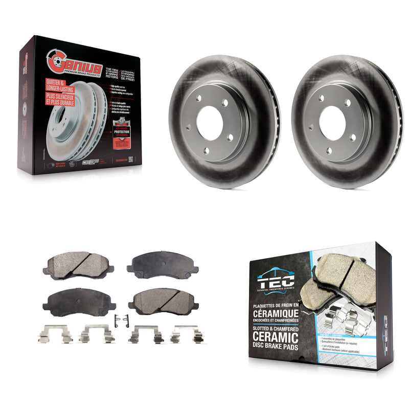 Transit Auto KGT-100166 Disc Brake Kit for 2007-2017 Mitsubishi Lancer, Dodge Caliber - Front