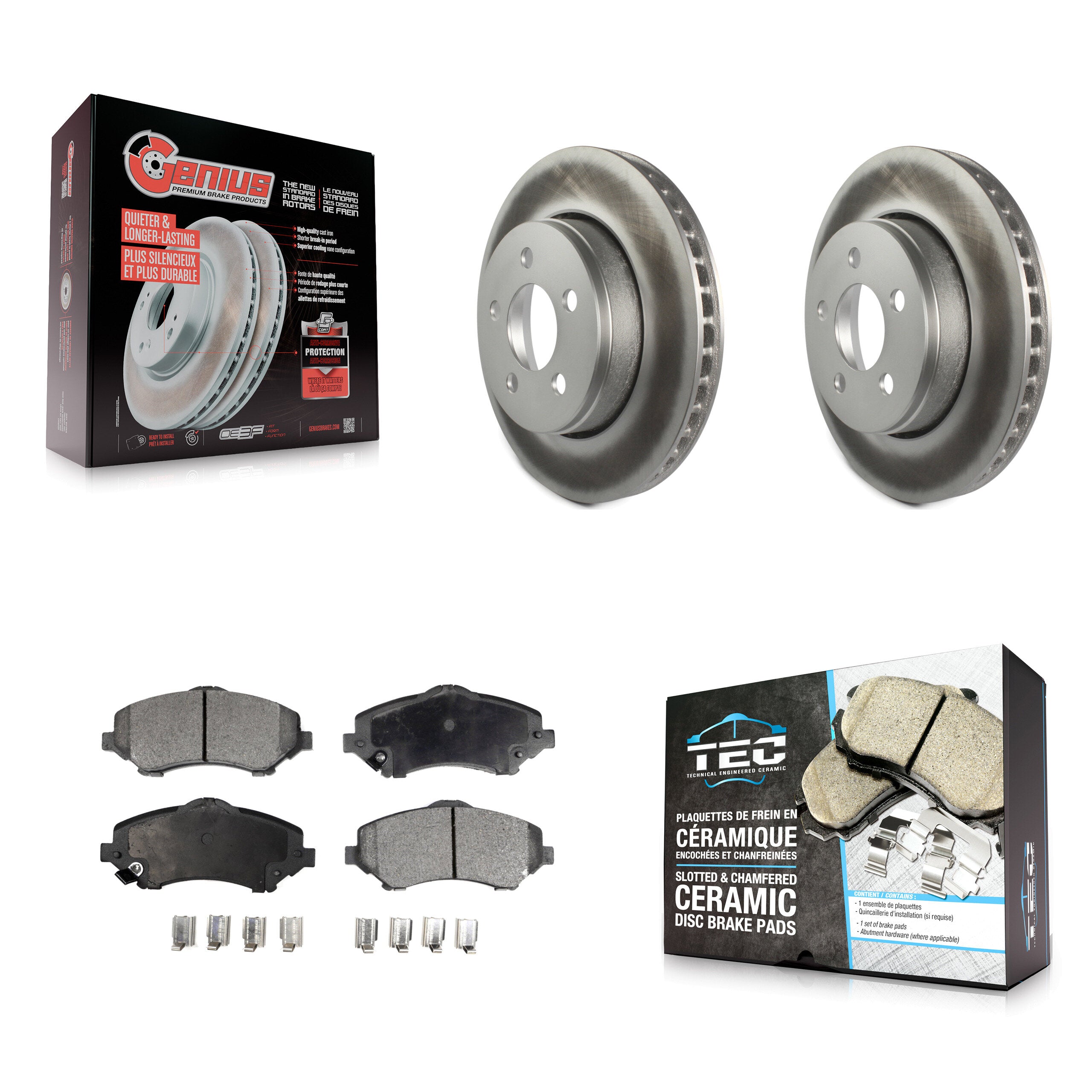 Transit Auto KGT-100169 Disc Brake Kit for 2007-2012 Dodge Nitro, Jeep Liberty - Front