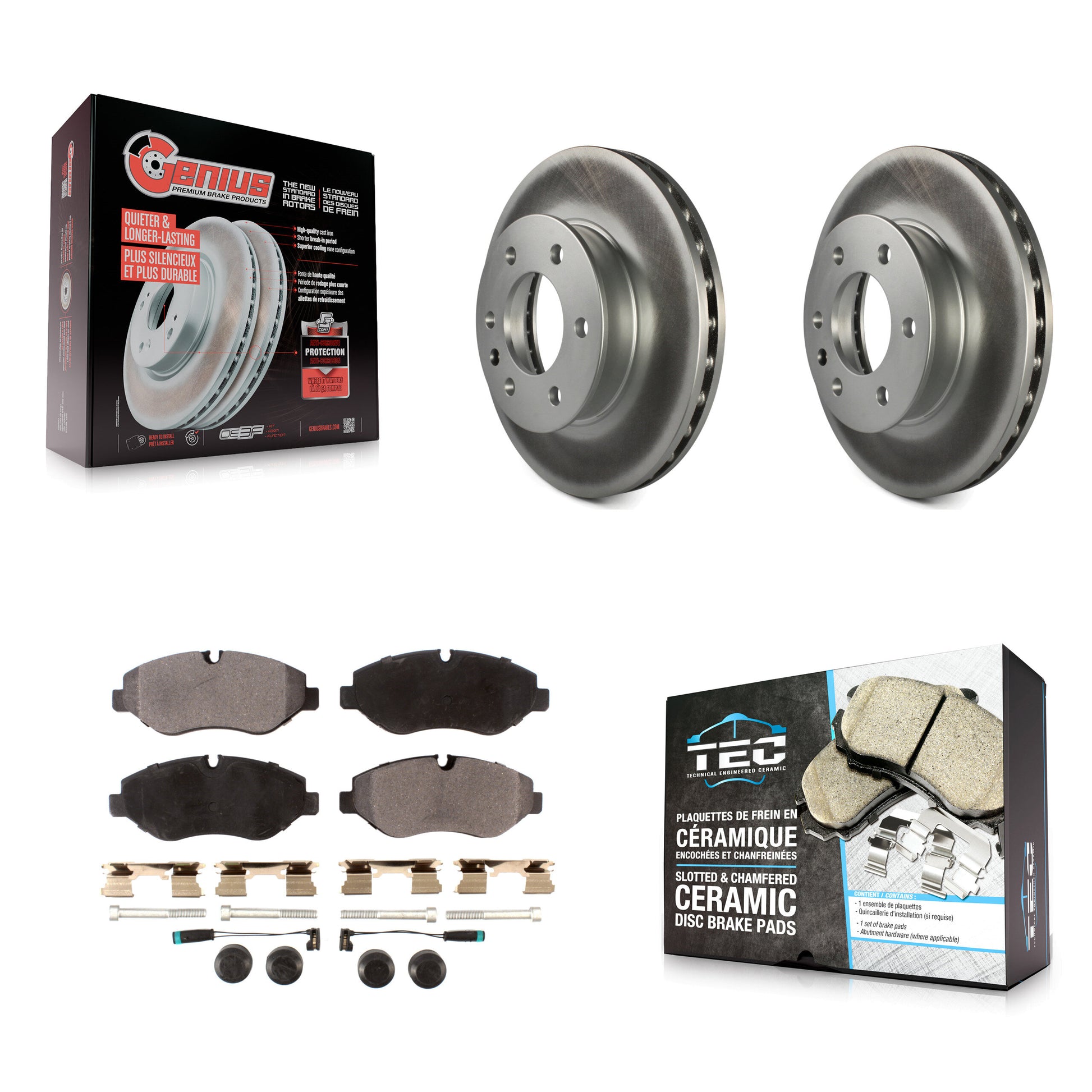 Transit Auto KGT-100170 Disc Brake Kit for 2007-2018 Mercedes-Benz Sprinter 2500, Dodge Sprinter 2500, Freightliner Sprinter 2500 - Front