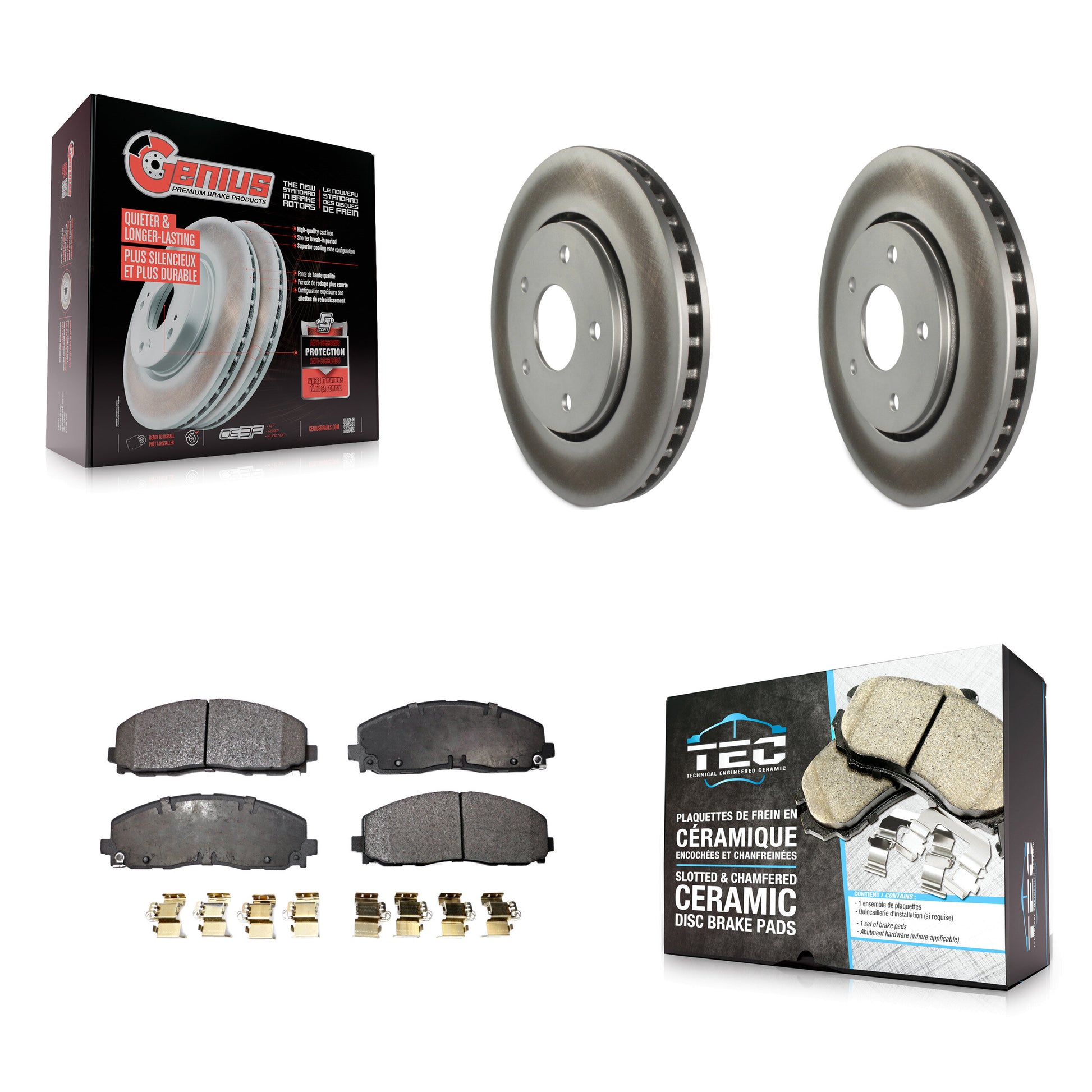 Transit Auto KGT-100172 Disc Brake Kit for 2017-2018 Dodge Grand Caravan - Front