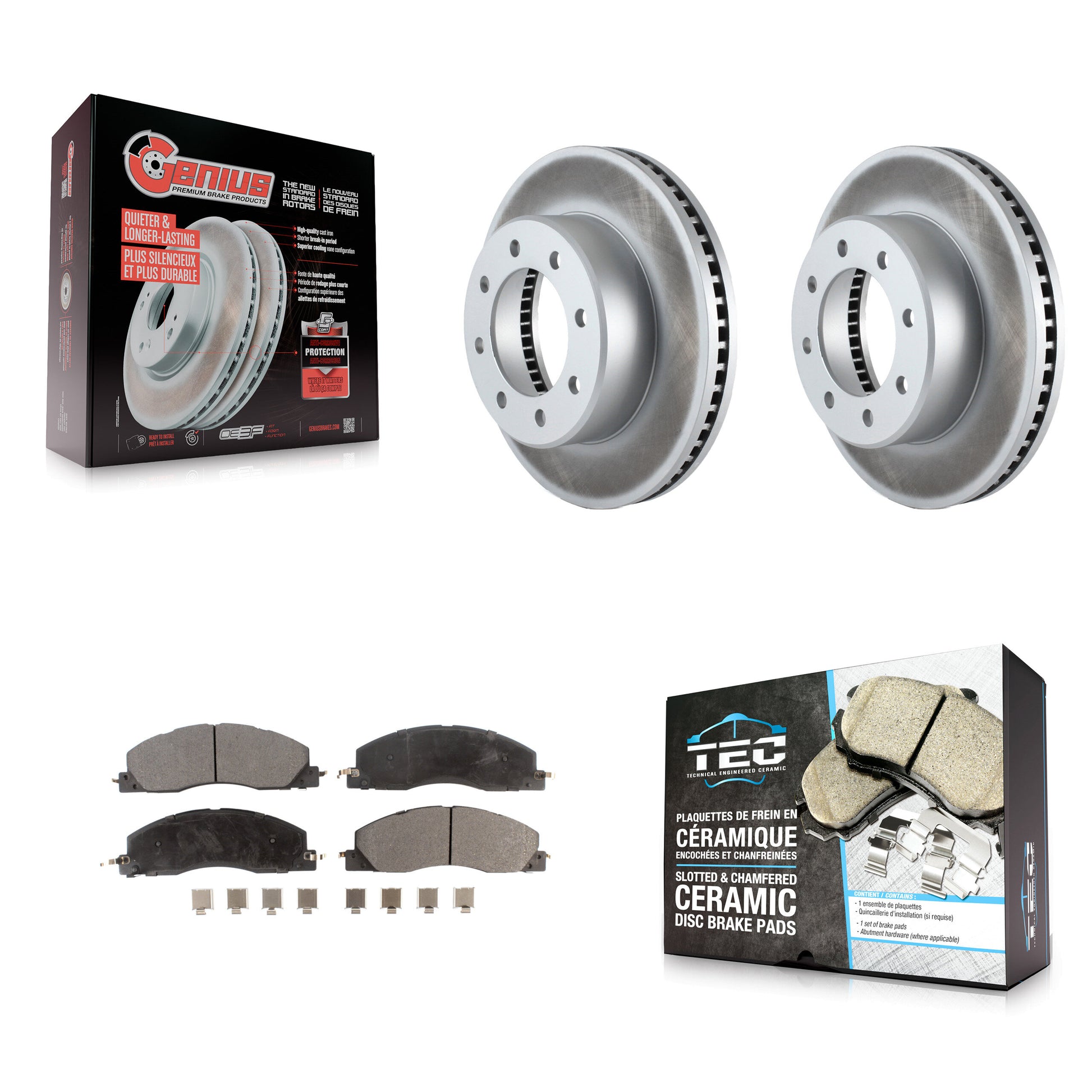 Transit Auto KGT-100175 Disc Brake Kit for 2009-2018 Ram 1500, Ram 2500 and More - Front