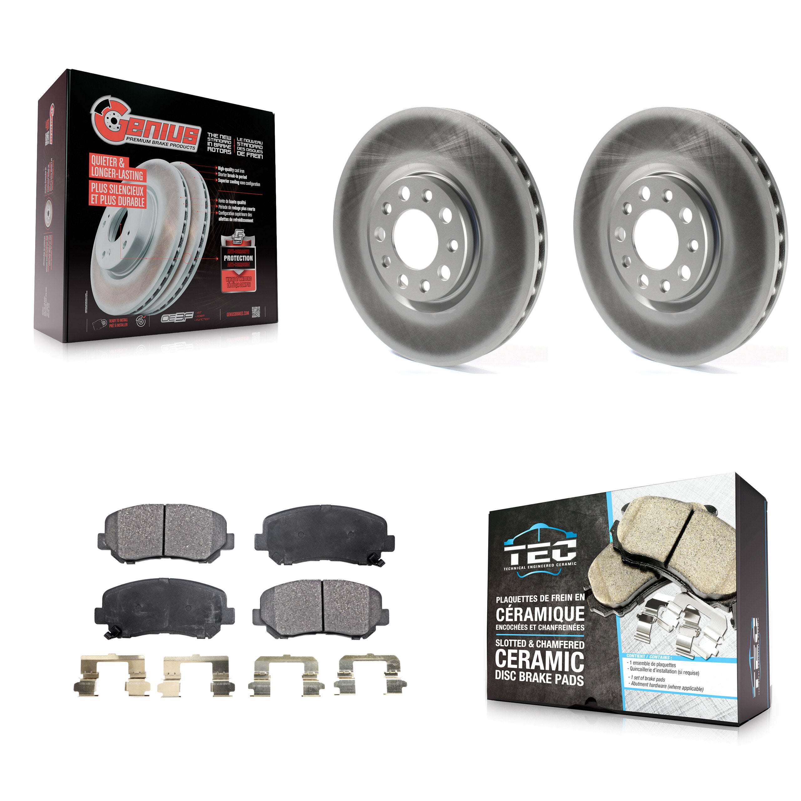 Transit Auto KGT-100182 Disc Brake Kit for 2013-2017 Chrysler 200, Dodge Dart - Front