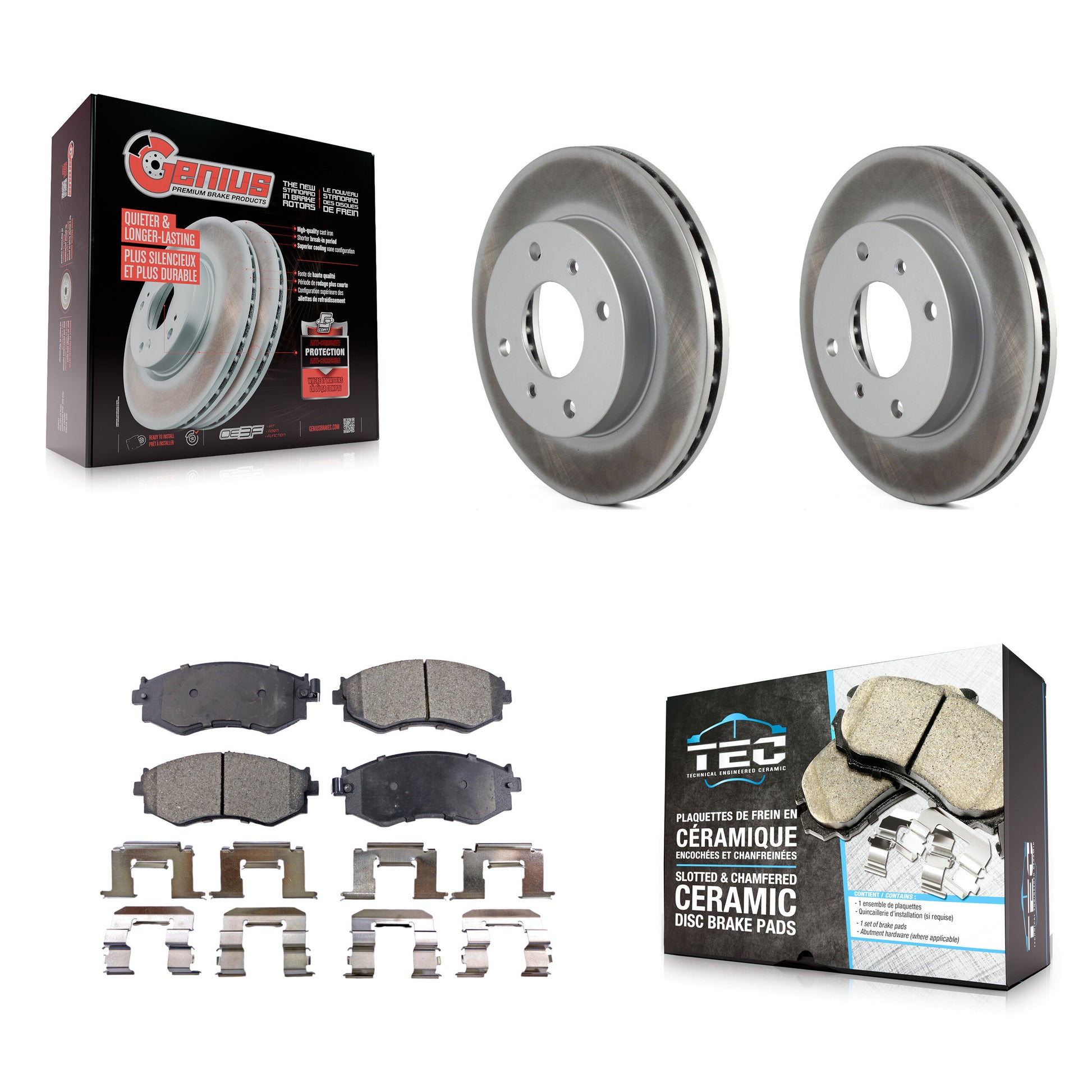 Transit Auto KGT-100185 Disc Brake Kit for 1989-2006 Nissan Sentra, Nissan 240SX and More - Front