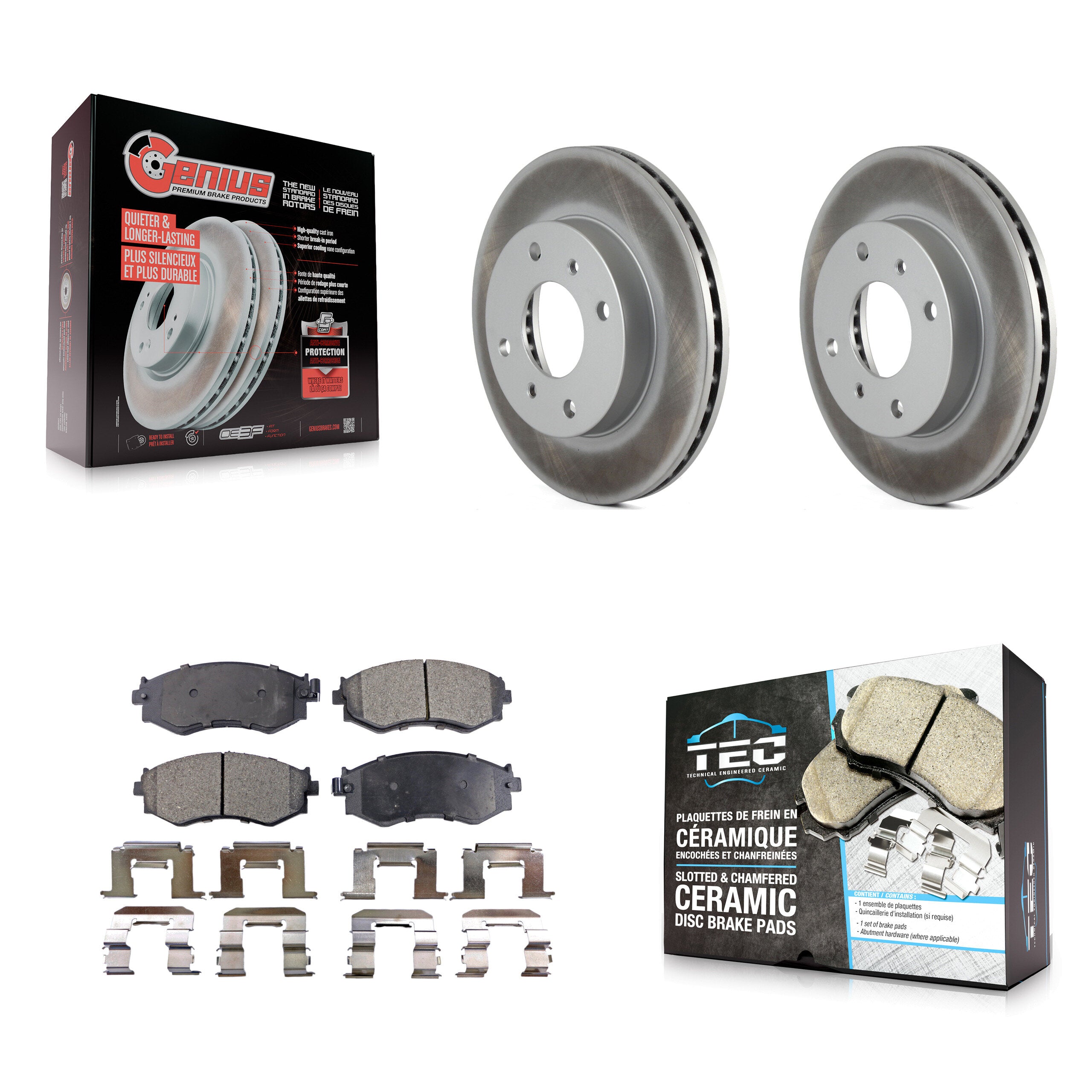 Transit Auto KGT-100185 Disc Brake Kit for 1989-2006 Nissan Sentra, Nissan 240SX and More - Front