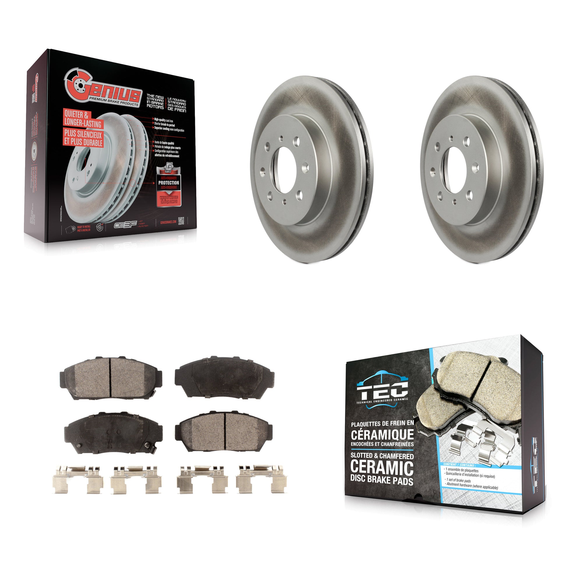 Transit Auto KGT-100189 Disc Brake Kit for 1994-2001 Acura Integra, Honda Civic - Front
