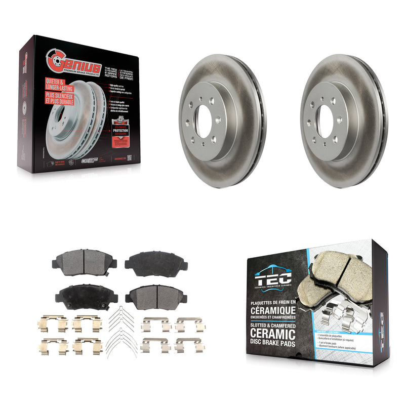 Transit Auto KGT-100190 Disc Brake Kit for 1994-2014 Honda Fit, Honda Civic, Honda Civic del Sol - Front