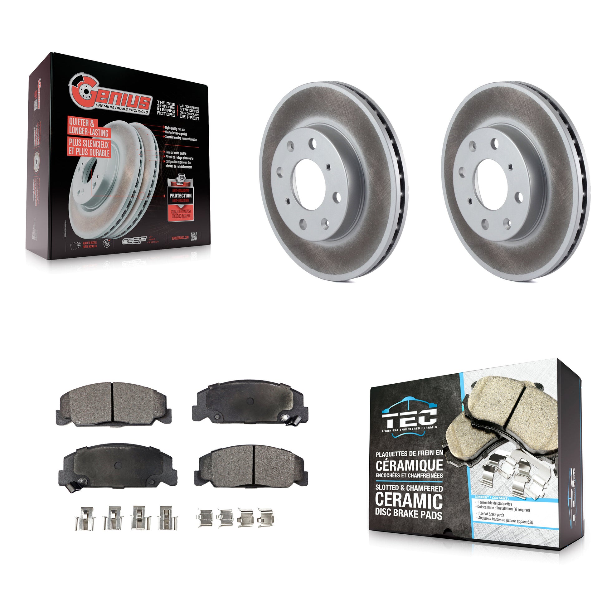 Transit Auto KGT-100192 Disc Brake Kit for 1990-2000 Honda Civic, Honda Civic del Sol, Honda CRX - Front