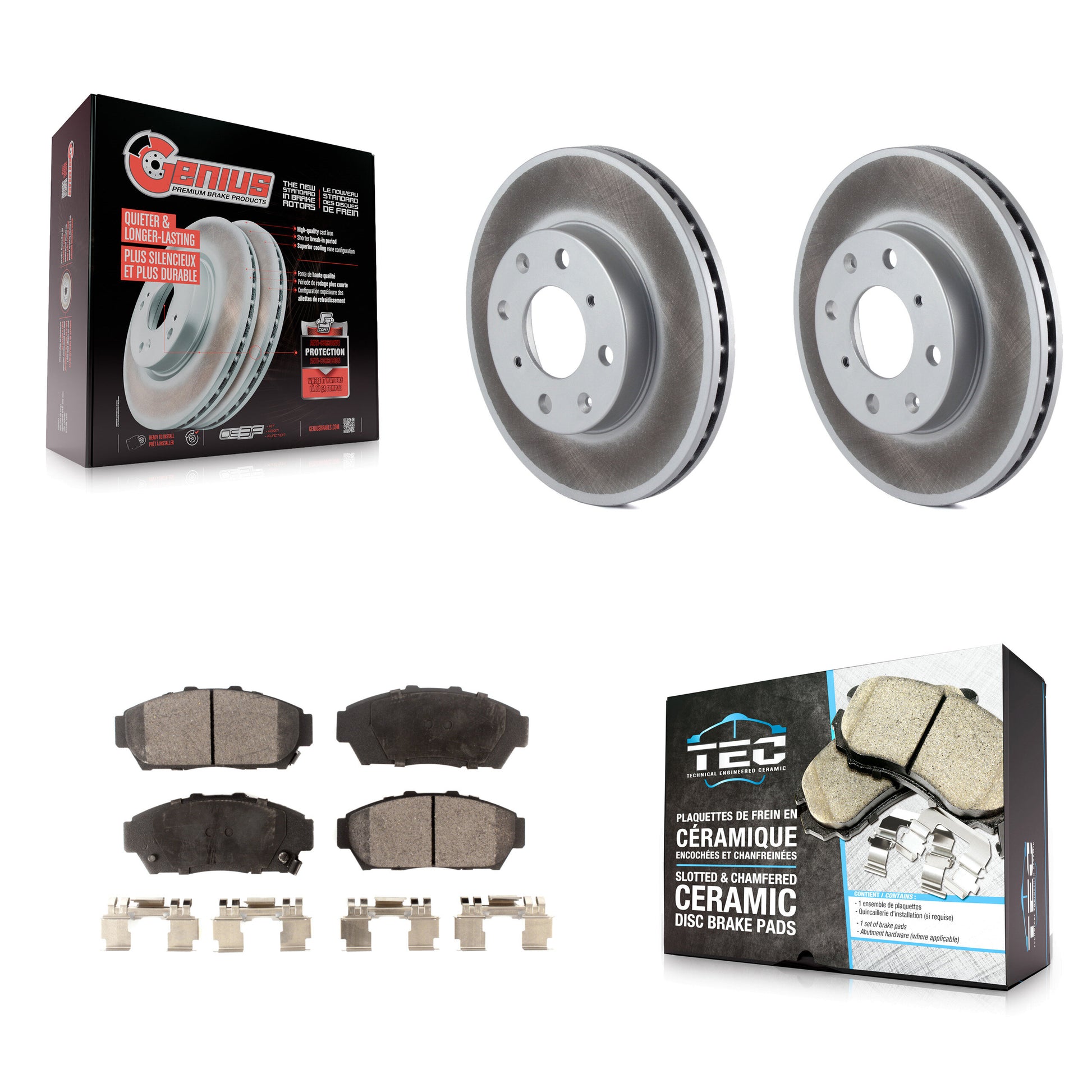 Transit Auto KGT-100193 Disc Brake Kit for 1994-1995 Honda Civic - Front