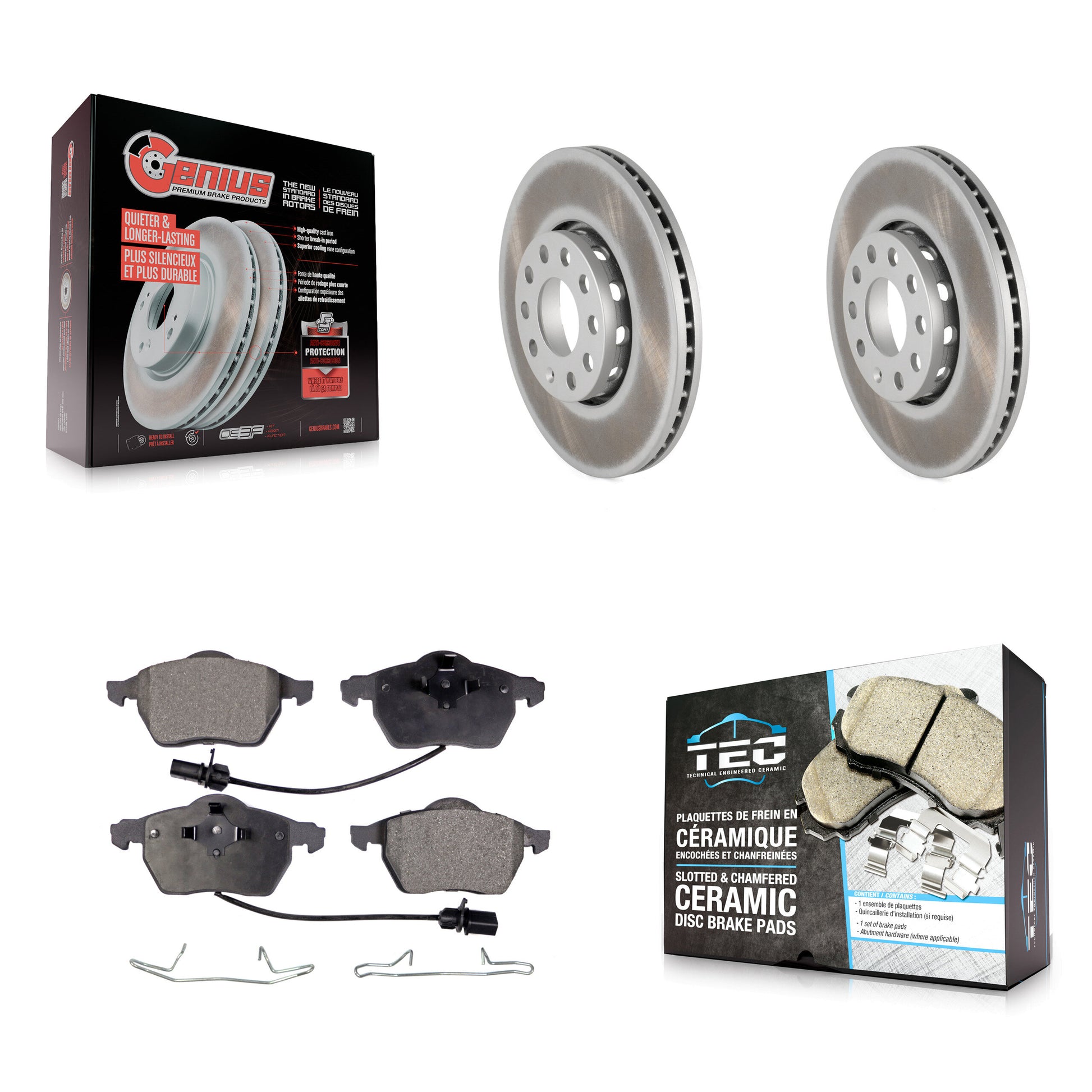 Transit Auto KGT-100206 Disc Brake Kit for 1999-2006 Volkswagen Passat, Audi A4 and More - Front