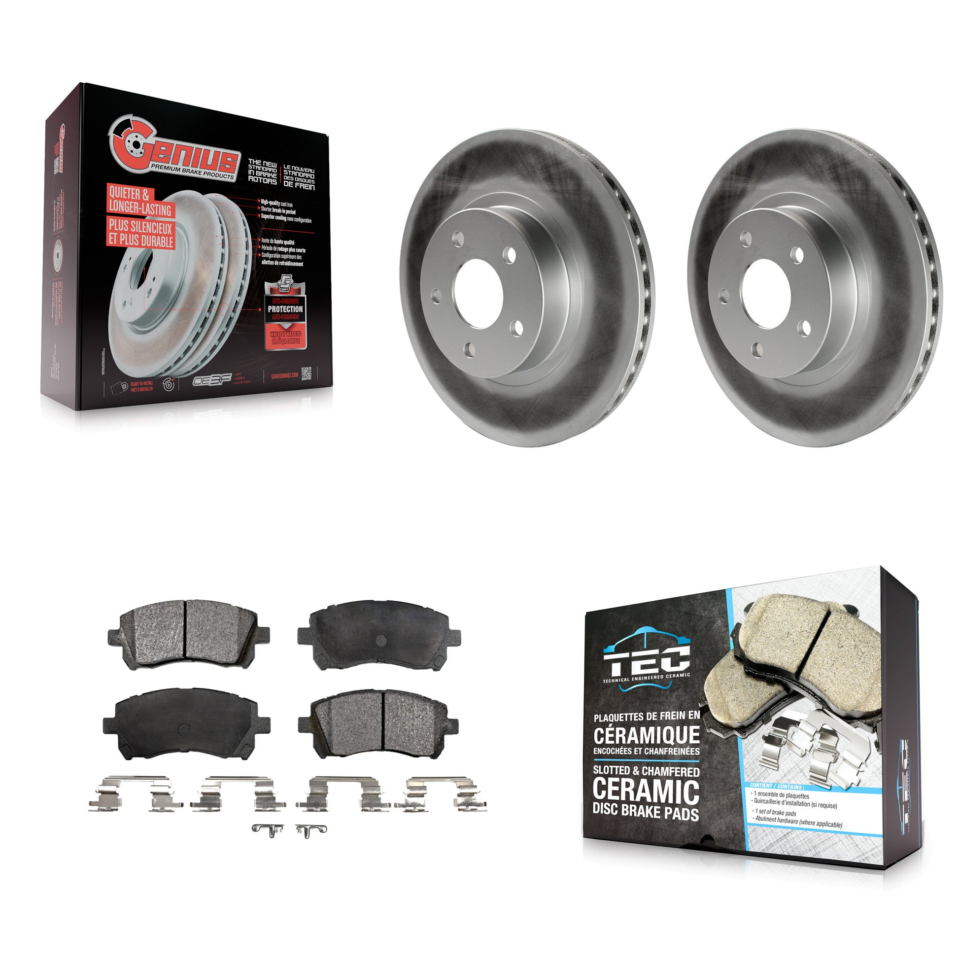 Transit Auto KGT-100210 Disc Brake Kit for 1996-2002 Subaru Legacy, Subaru Impreza and More - Front