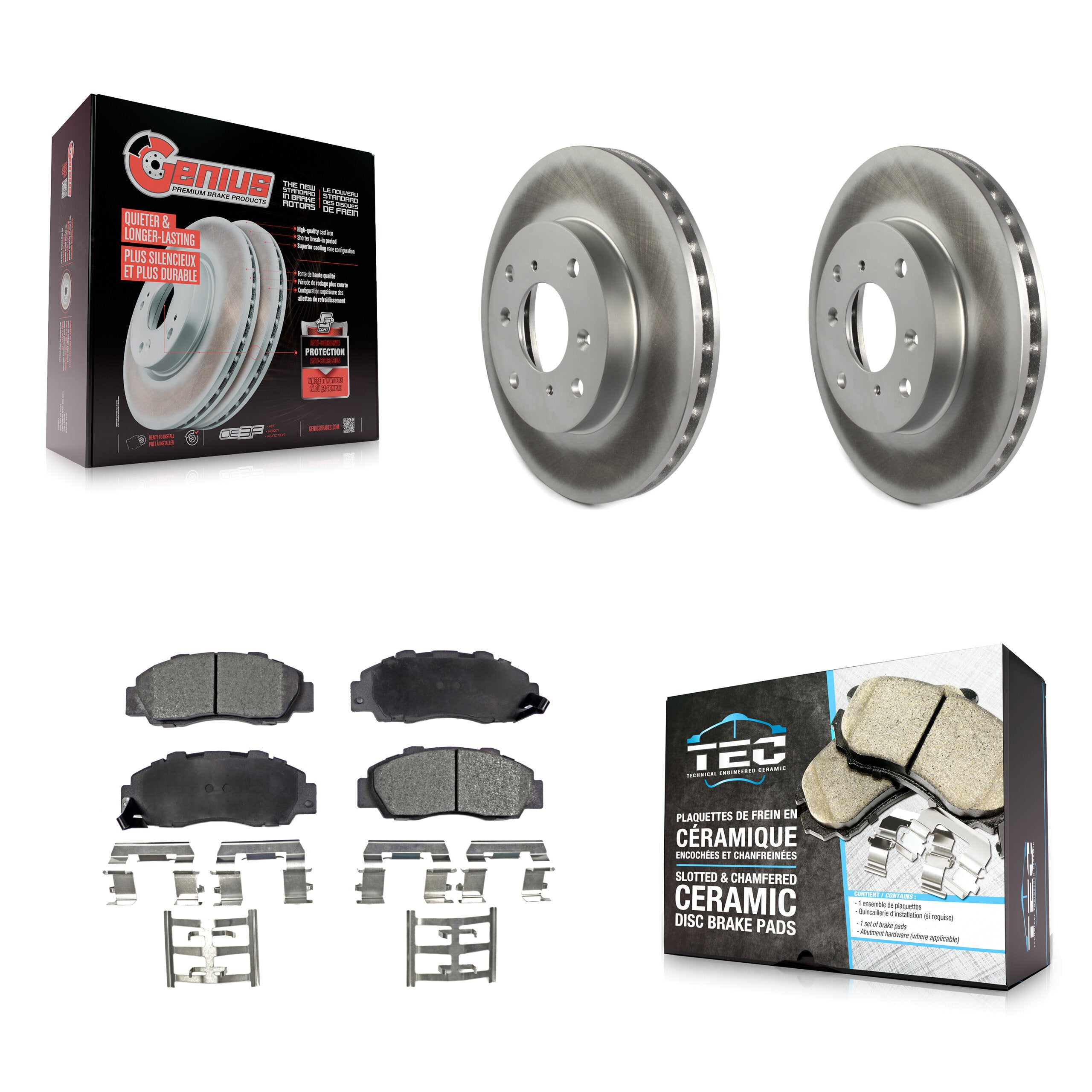 Transit Auto KGT-100214 Disc Brake Kit for 1993-1994 Honda Prelude - Front