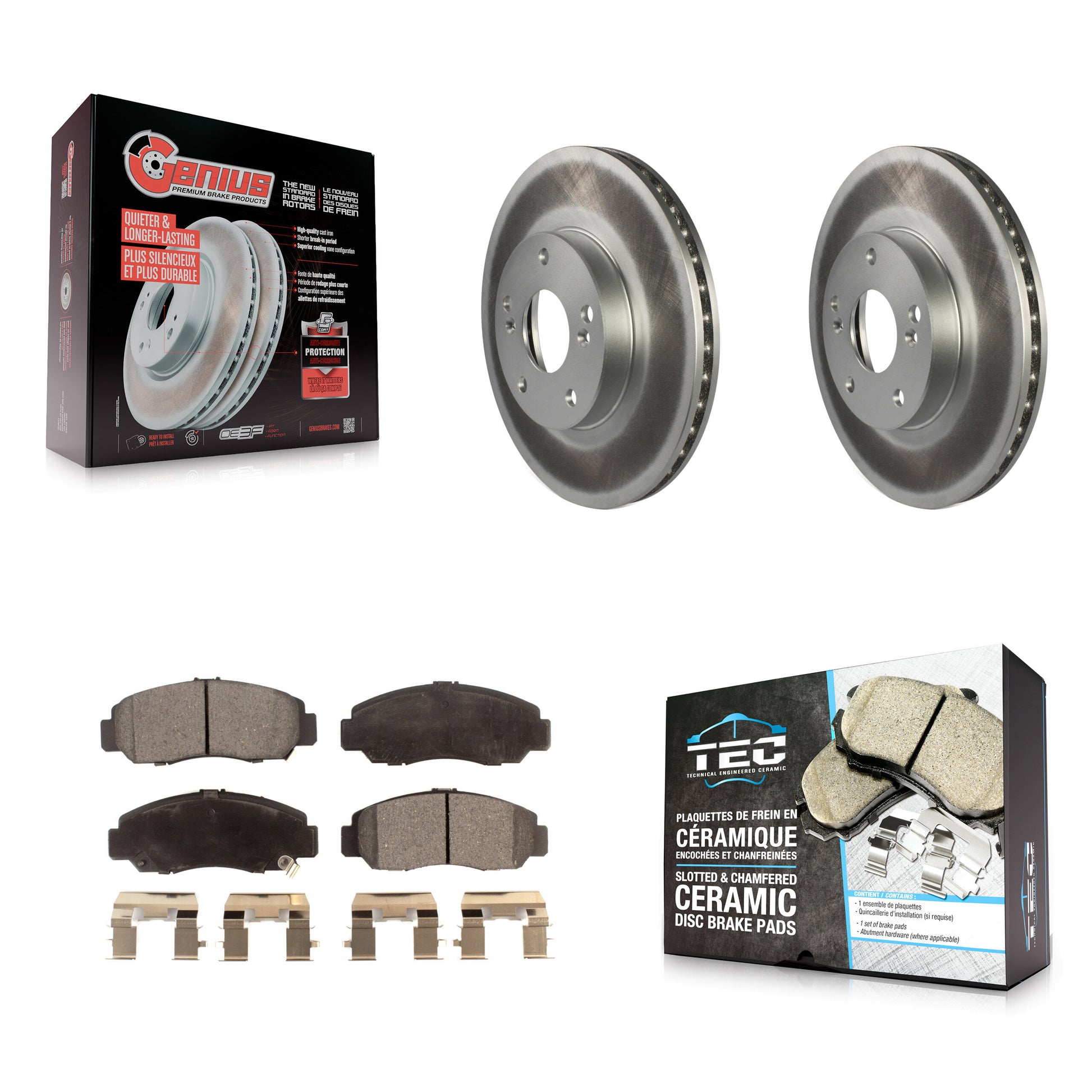 Transit Auto KGT-100220 Disc Brake Kit for 2003-2011 Acura CSX, Honda Accord, Honda Civic - Front
