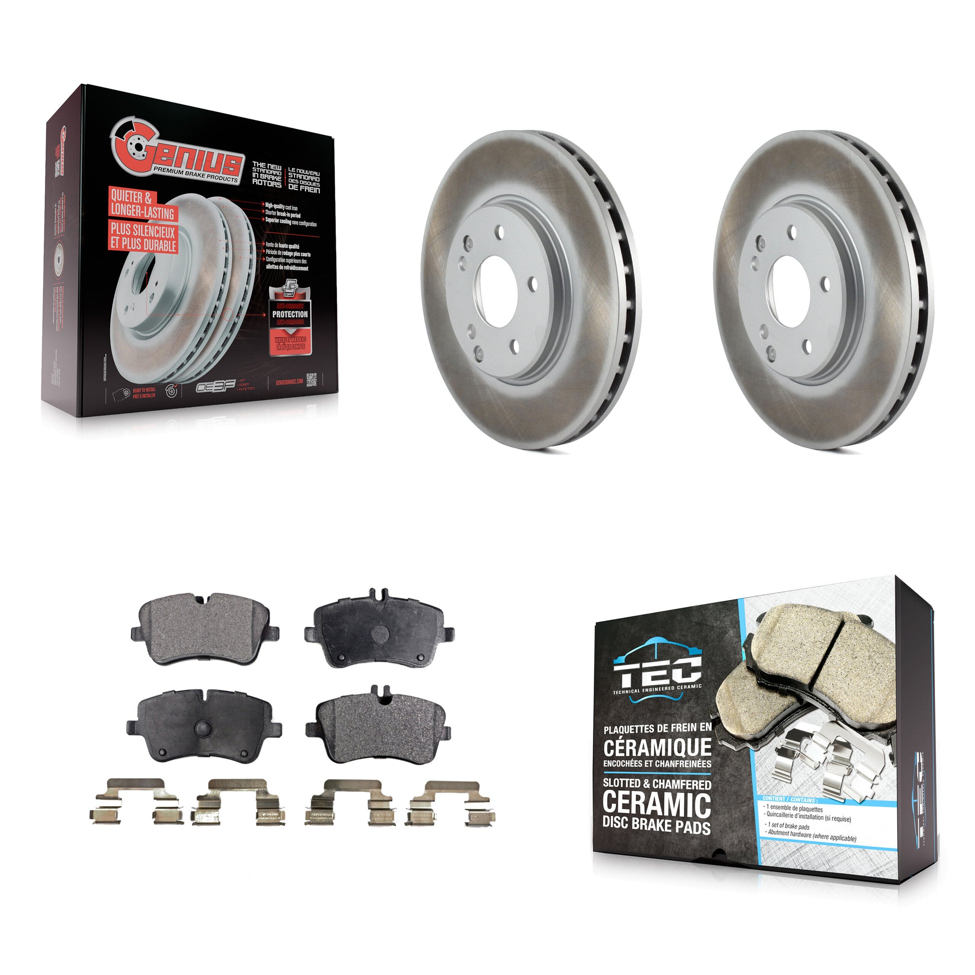 Transit Auto KGT-100223 Disc Brake Kit for 2001-2011 Mercedes-Benz SLK300, Mercedes-Benz C280 and More - Front