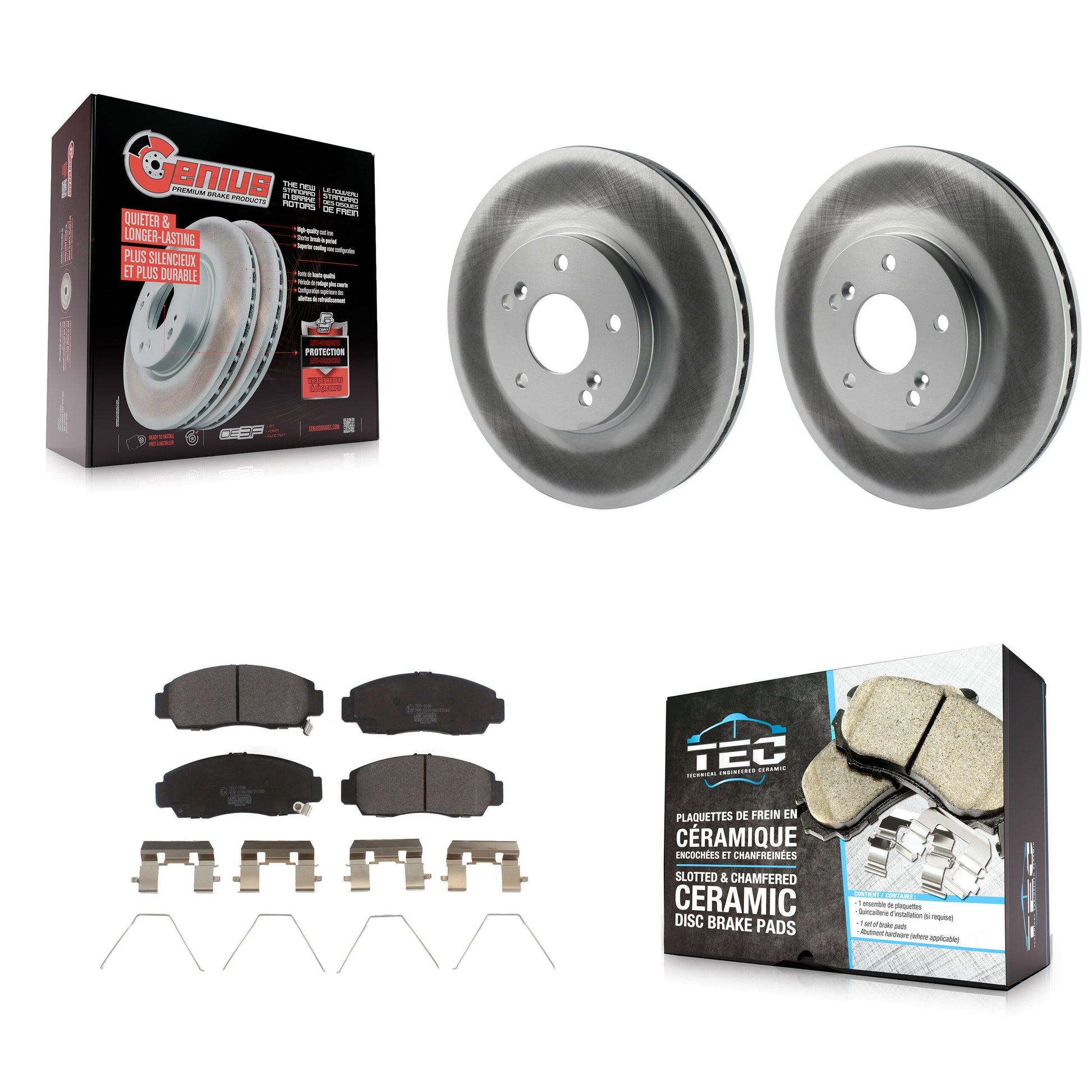 Transit Auto KGT-100226 Disc Brake Kit for 2010-2014 Honda Accord, Acura TSX - Front
