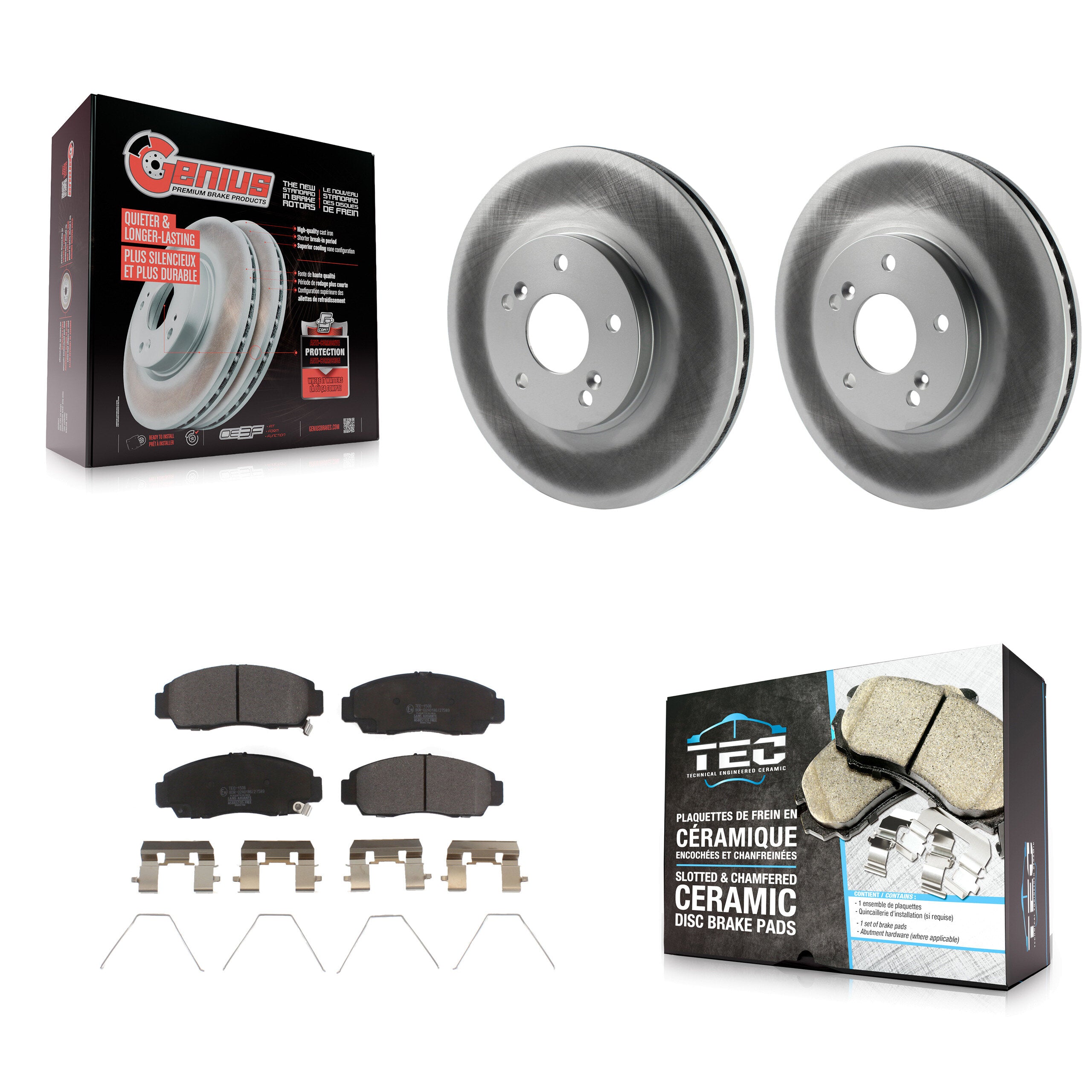 Transit Auto KGT-100226 Disc Brake Kit for 2010-2014 Honda Accord, Acura TSX - Front