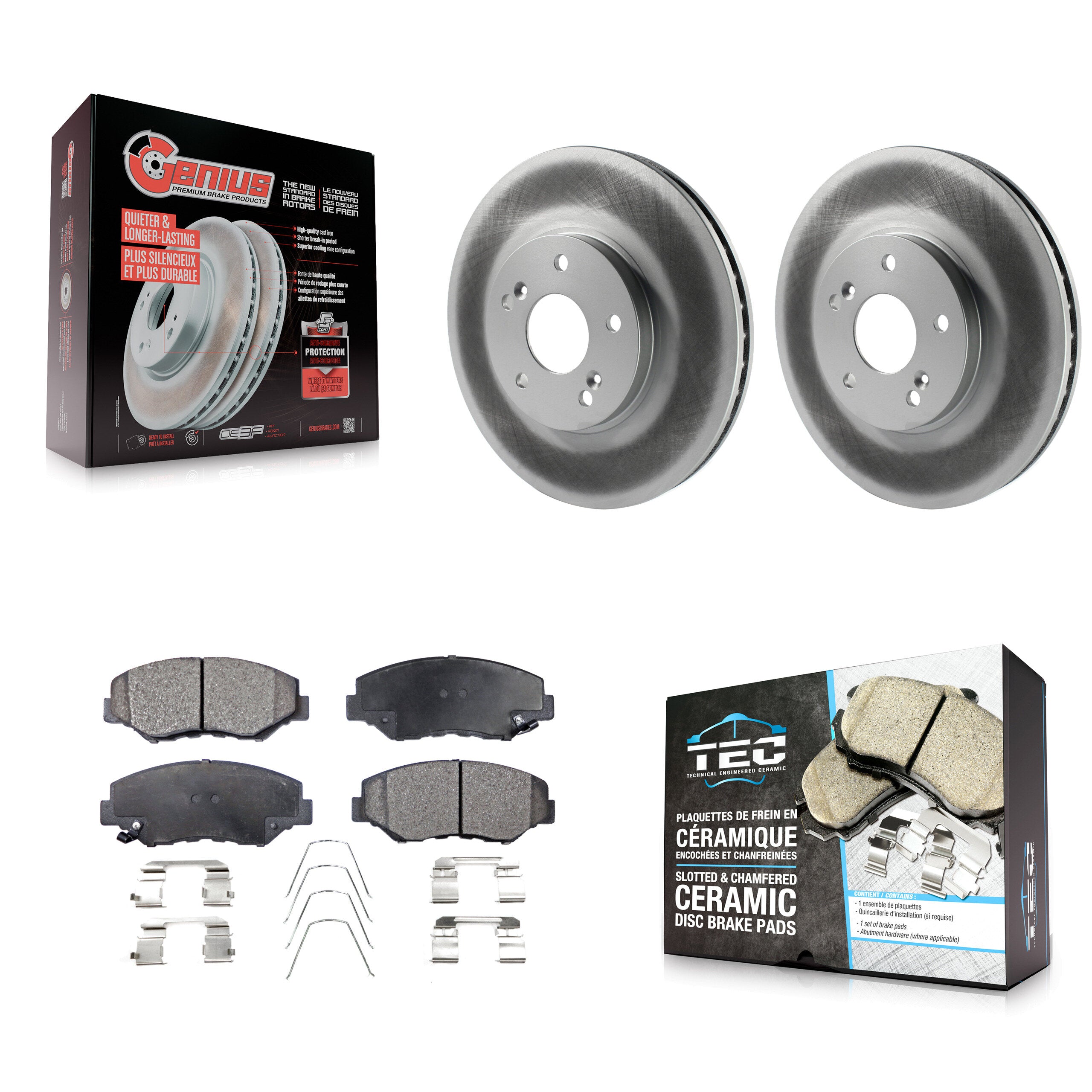 Transit Auto KGT-100230 Disc Brake Kit for 2003-2008 Honda Accord, Honda Pilot - Front