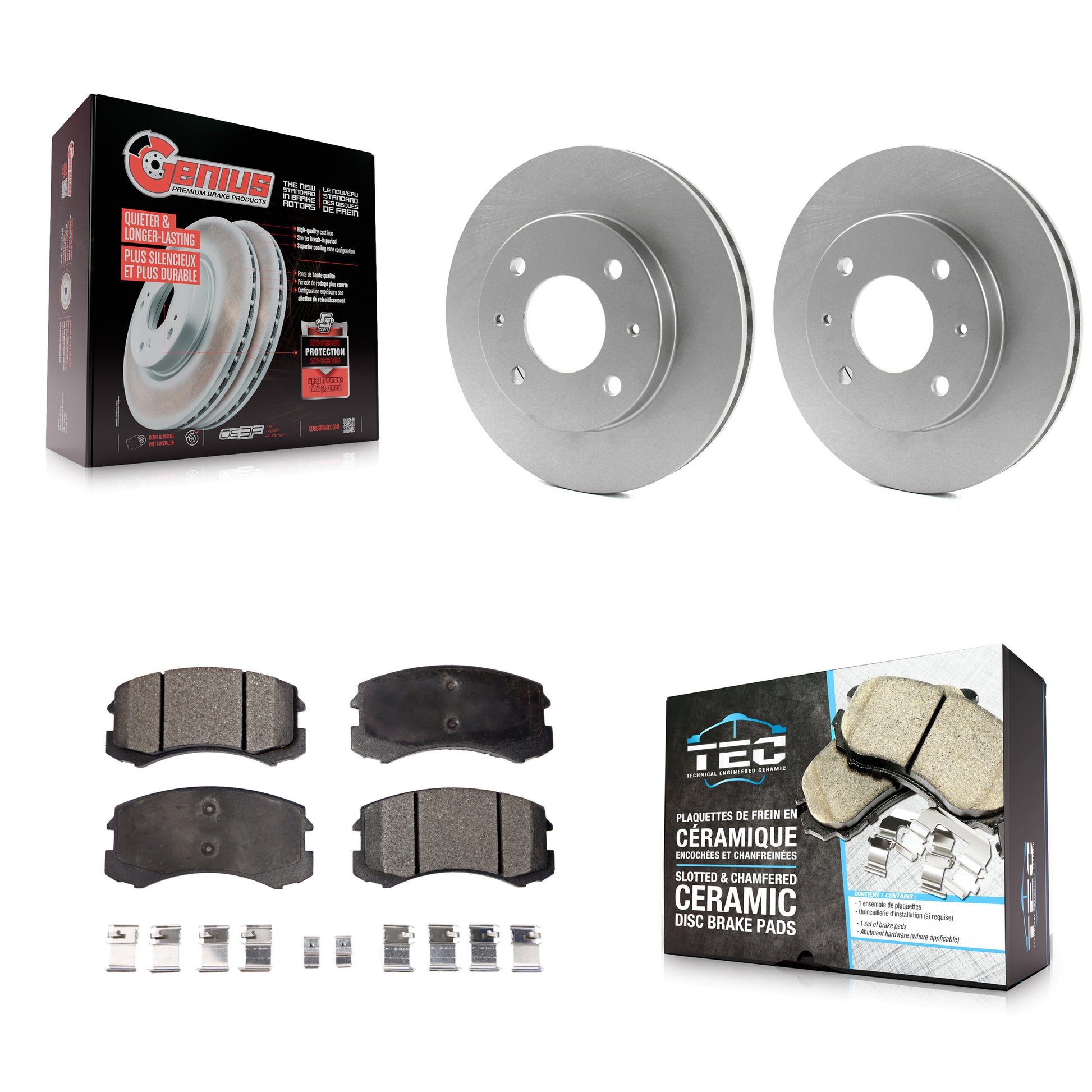 Transit Auto KGT-100234 Disc Brake Kit for 2002-2007 Mitsubishi Lancer - Front