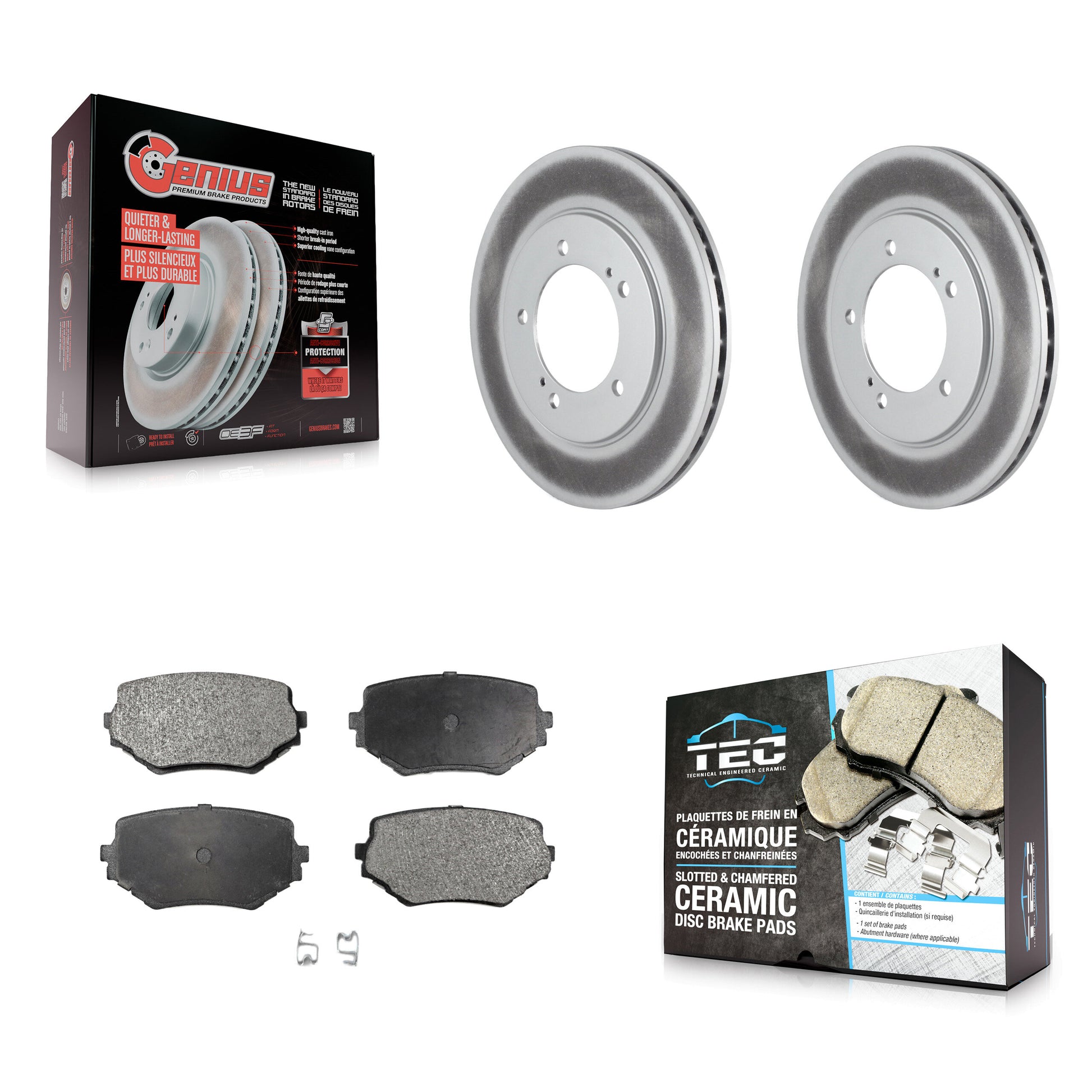 Transit Auto KGT-100241 Disc Brake Kit for 1999-2005 Suzuki Grand Vitara, Suzuki XL-7 - Front