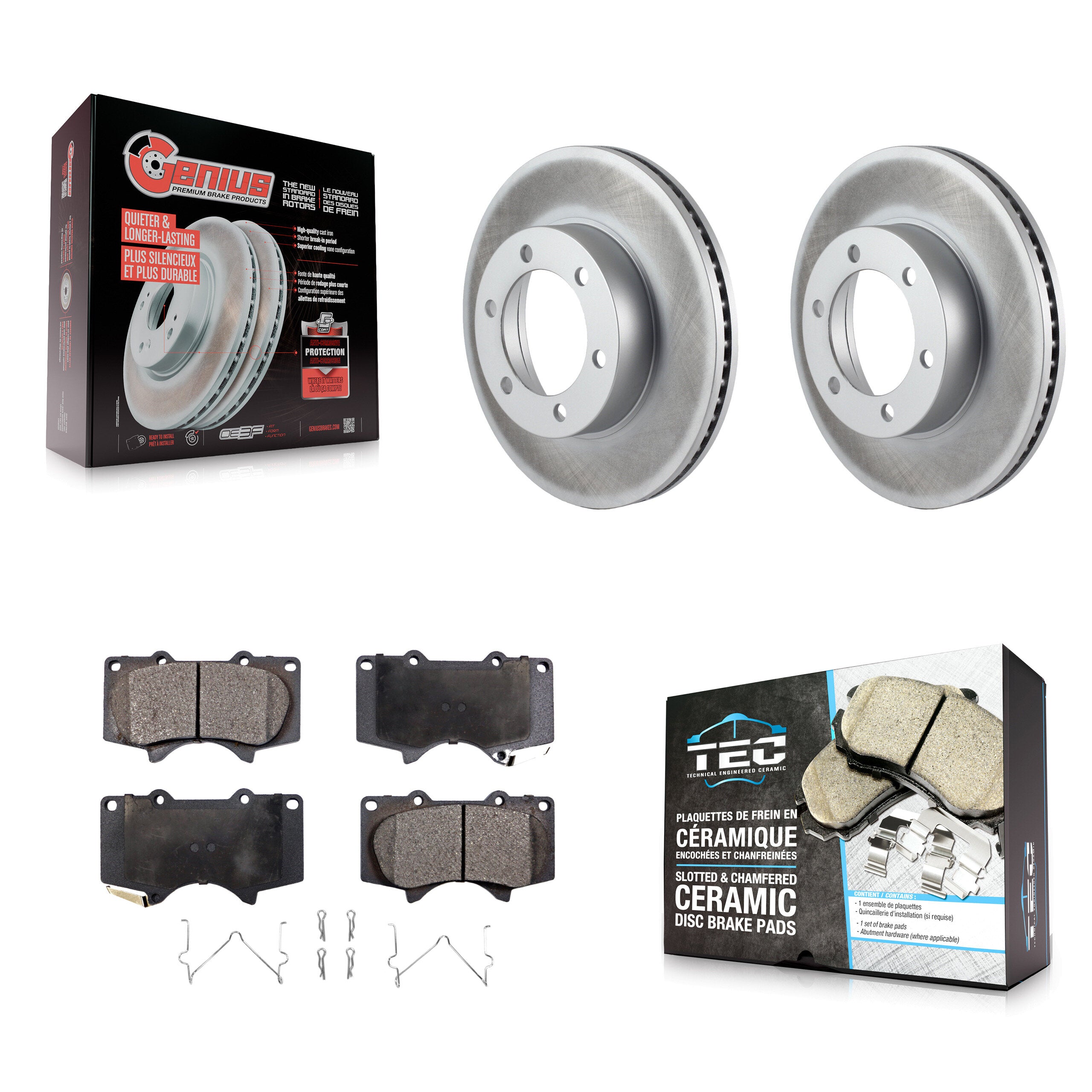 Transit Auto KGT-100242 Disc Brake Kit for 2000-2007 Toyota Sequoia, Toyota Tundra - Front