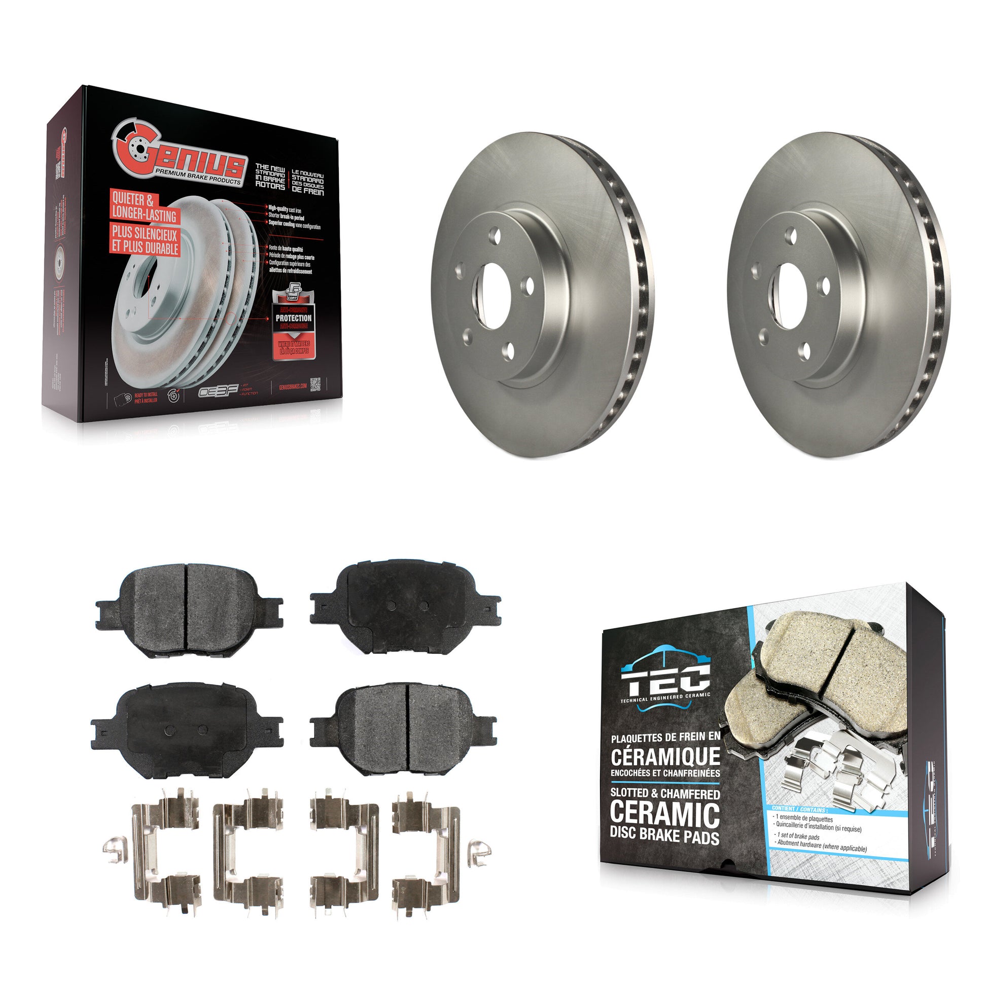 Transit Auto KGT-100243 Disc Brake Kit for 2000-2010 Scion tC, Toyota Celica - Front
