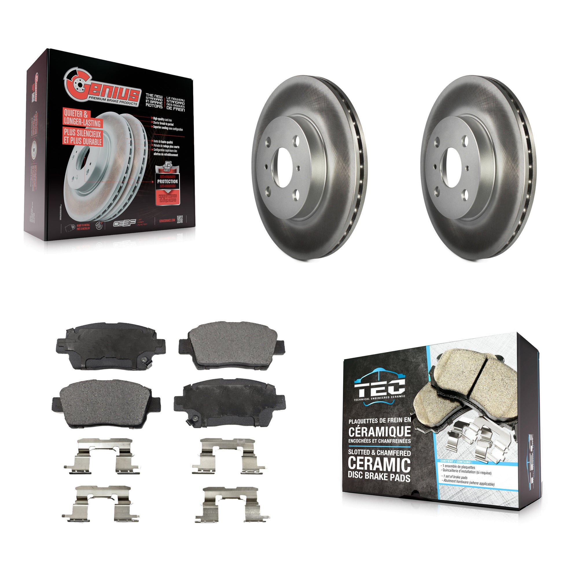 Transit Auto KGT-100245 Disc Brake Kit for 2000-2005 Toyota Echo, Toyota MR2 Spyder - Front
