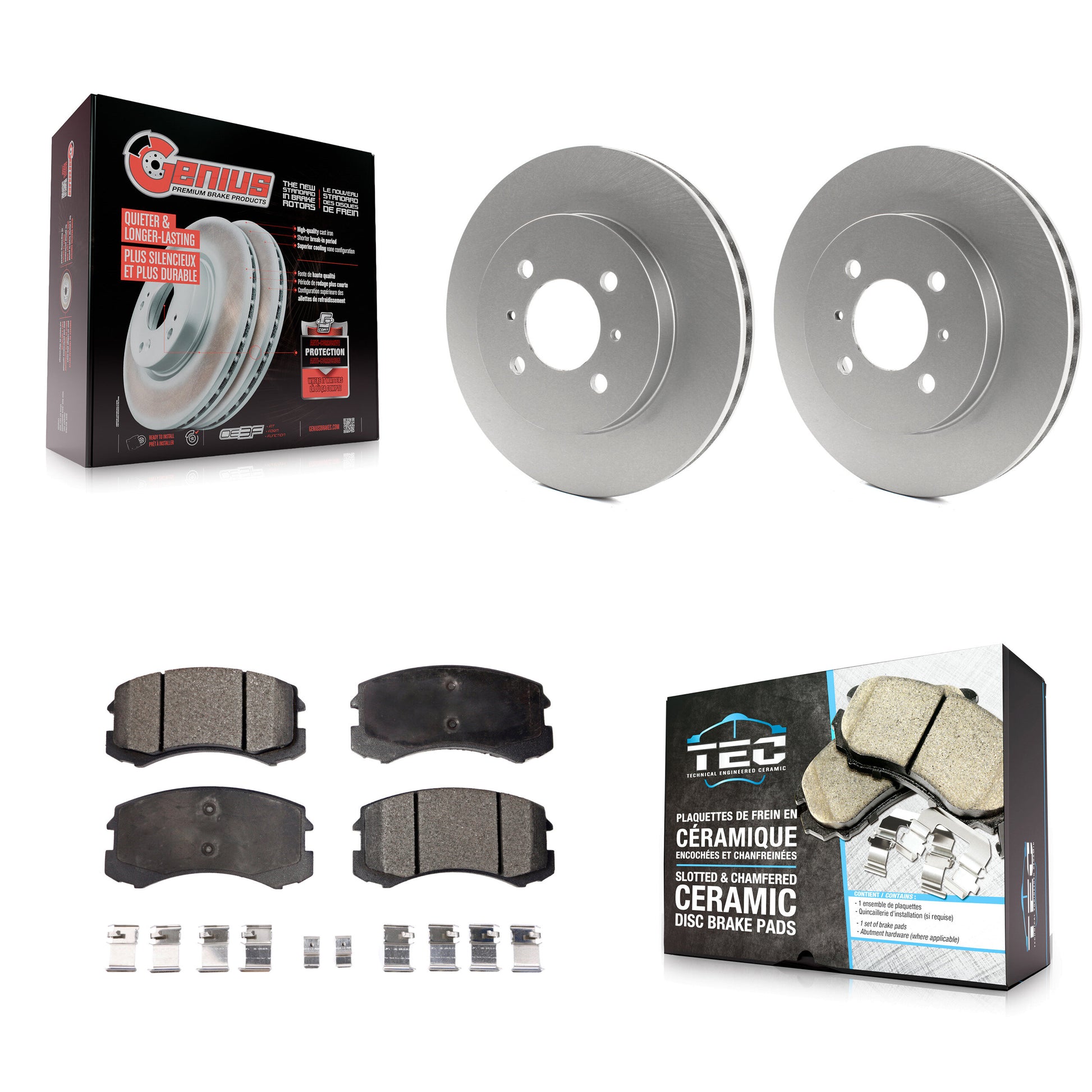 Transit Auto KGT-100248 Disc Brake Kit for 2002-2007 Mitsubishi Lancer - Front