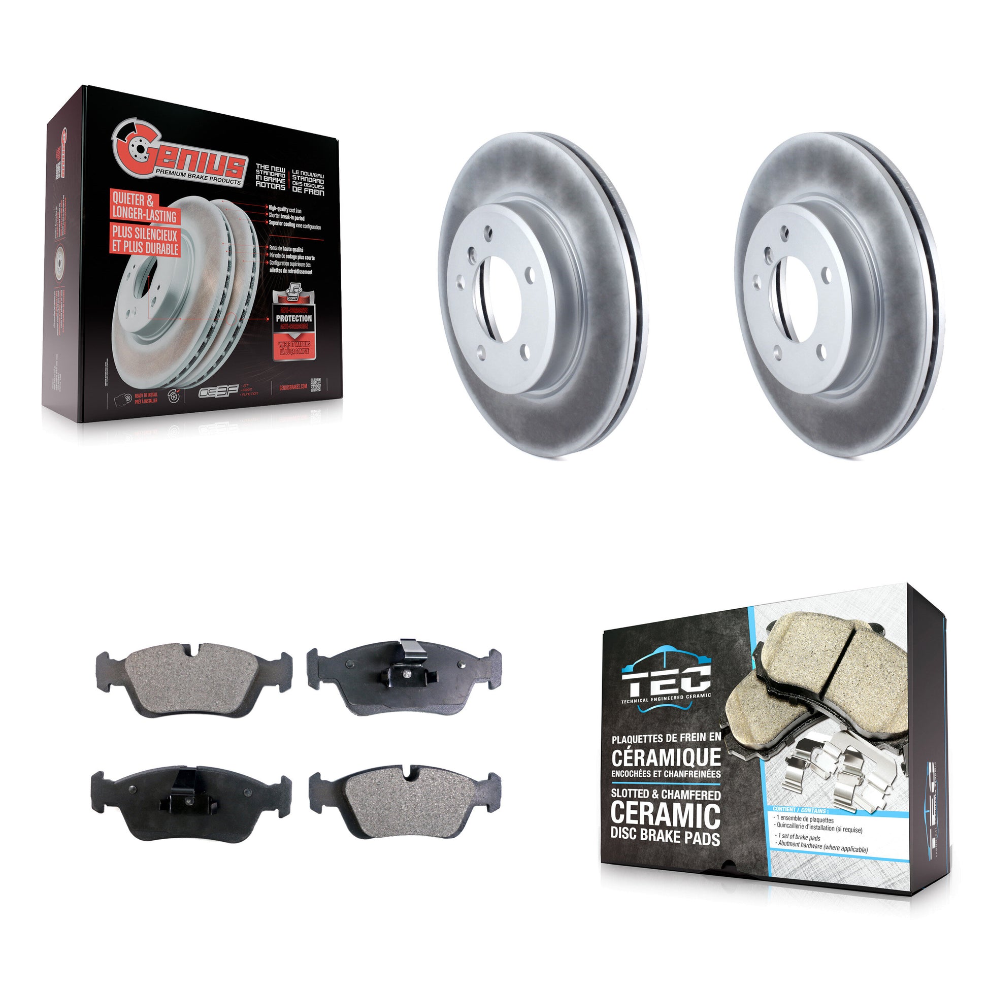 Transit Auto KGT-100253 Disc Brake Kit for 1998-2008 BMW Z4, BMW 320i and More - Front