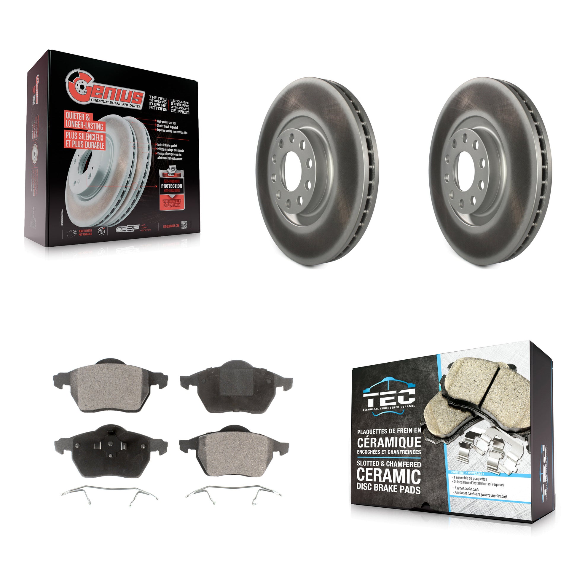 Transit Auto KGT-100256 Disc Brake Kit for 2000-2002 Audi S4, Audi A6 Quattro - Front