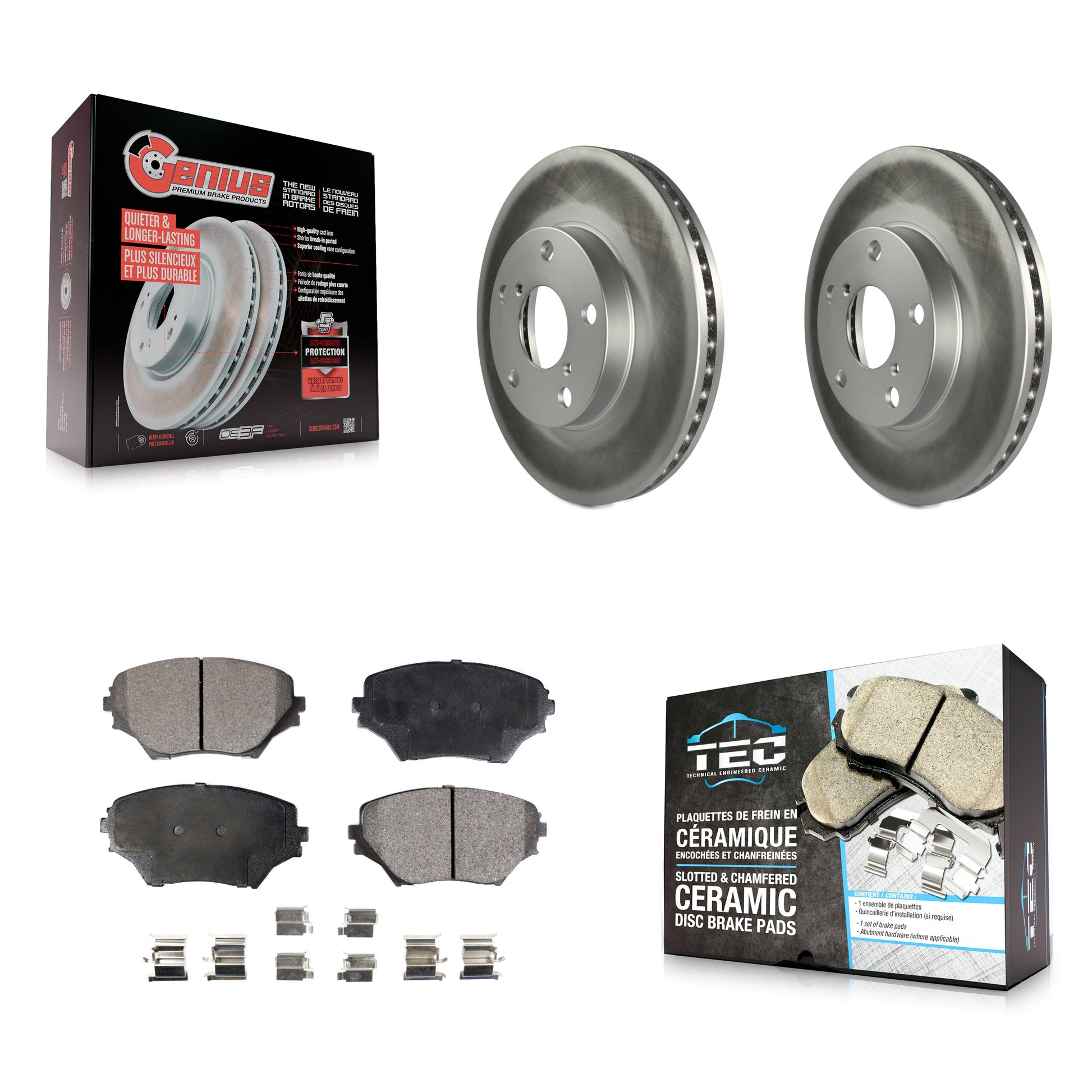 Transit Auto KGT-100262 Disc Brake Kit for 2001-2005 Toyota RAV4 - Front