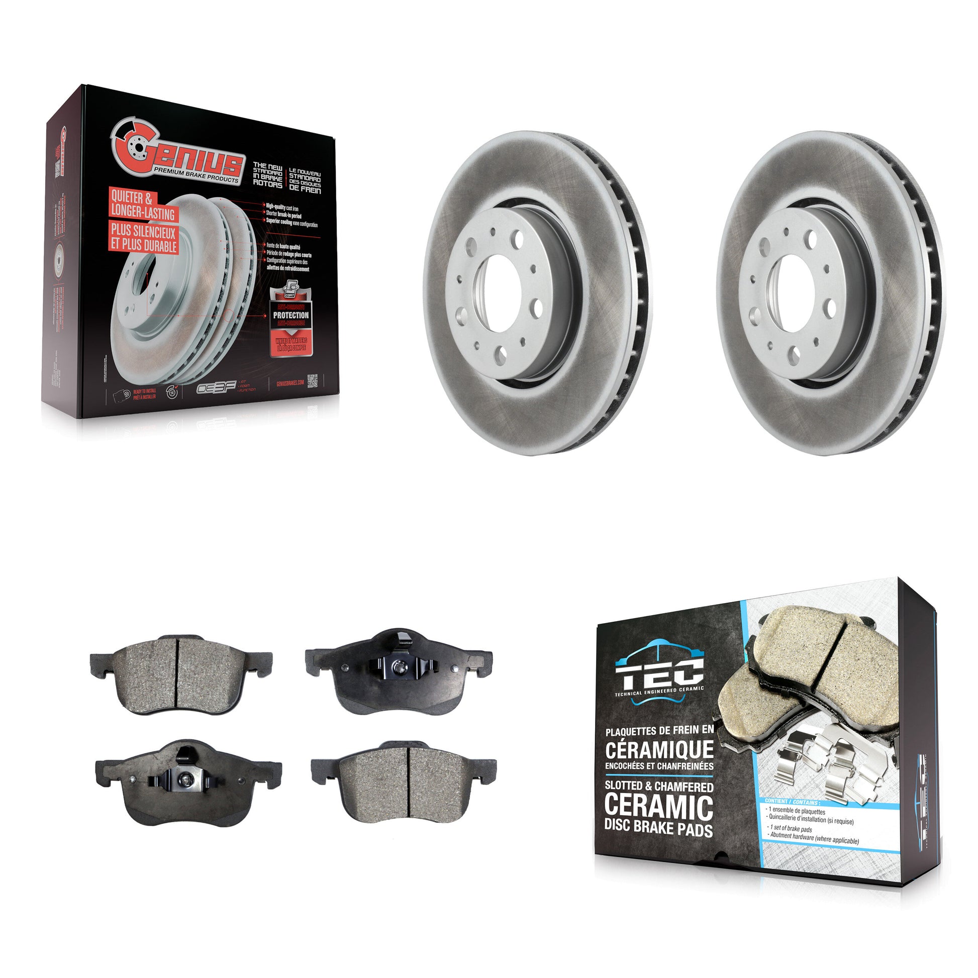 Transit Auto KGT-100264 Disc Brake Kit for 1999-2009 Volvo S60, Volvo S80 and More - Front
