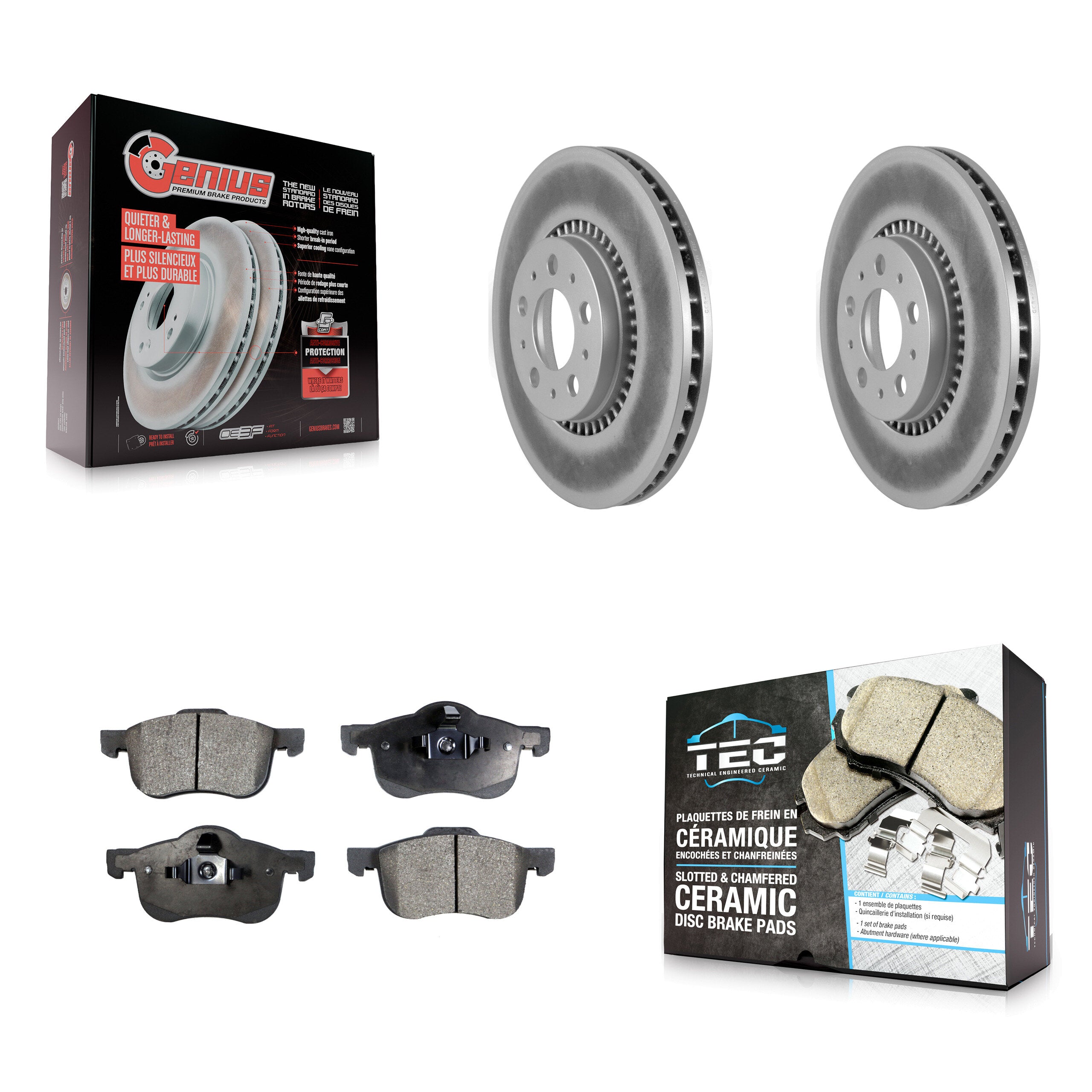 Transit Auto KGT-100266 Disc Brake Kit for 1999-2009 Volvo S60, Volvo V70 and More - Front
