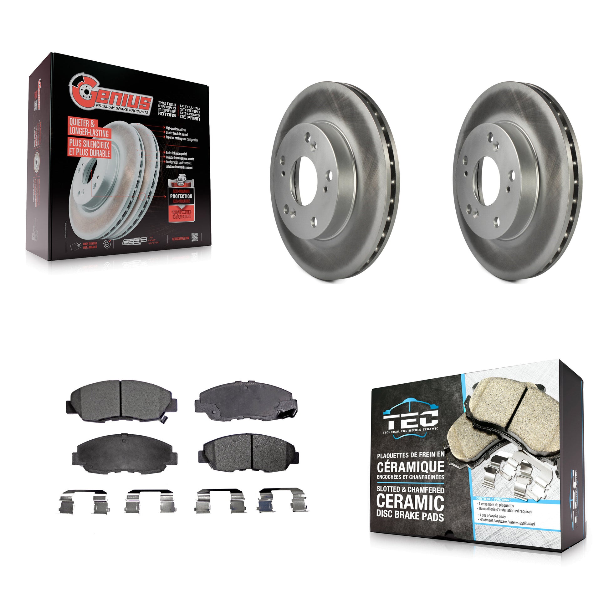 Transit Auto KGT-100269 Disc Brake Kit for 2006-2011 Honda Civic - Front