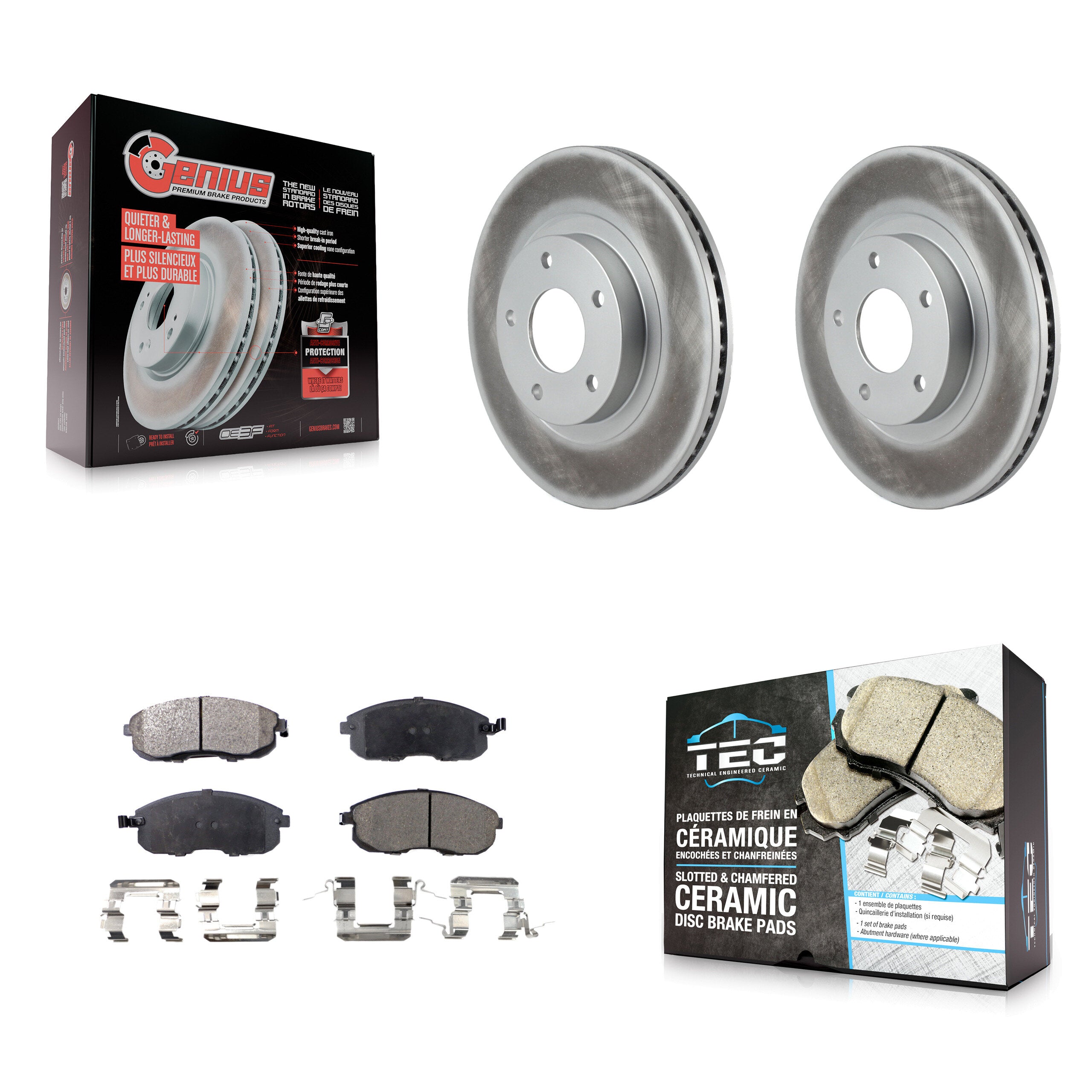 Transit Auto KGT-100273 Disc Brake Kit for 2002-2006 Nissan Altima, INFINITI I35, Nissan Maxima - Front