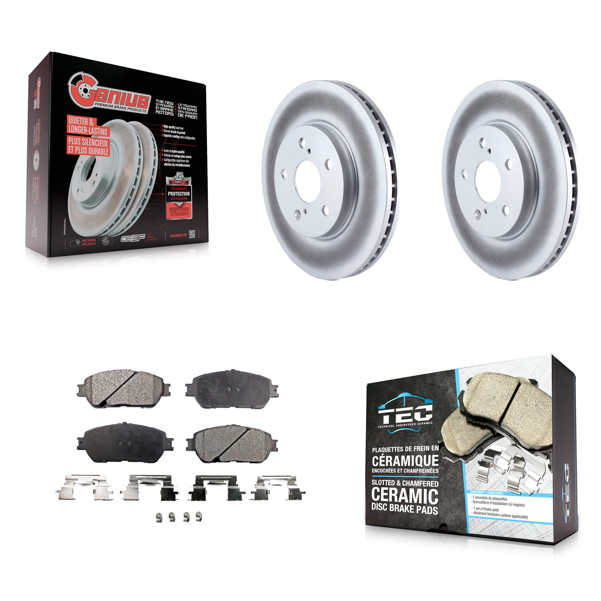 Transit Auto KGT-100274 Disc Brake Kit for 2002-2010 Toyota Avalon, Toyota Camry and More - Front