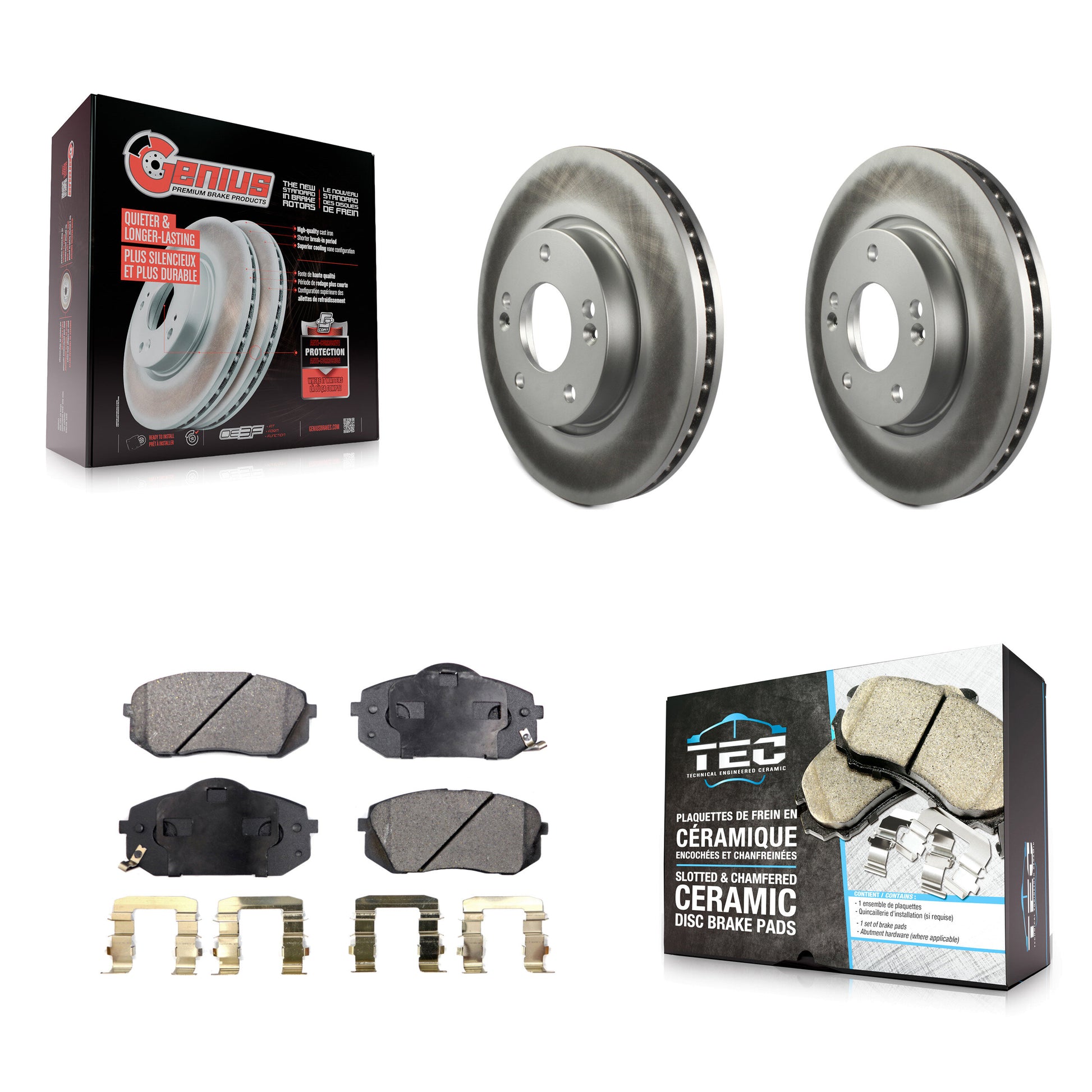 Transit Auto KGT-100277 Disc Brake Kit for 2010-2012 Kia Rondo - Front