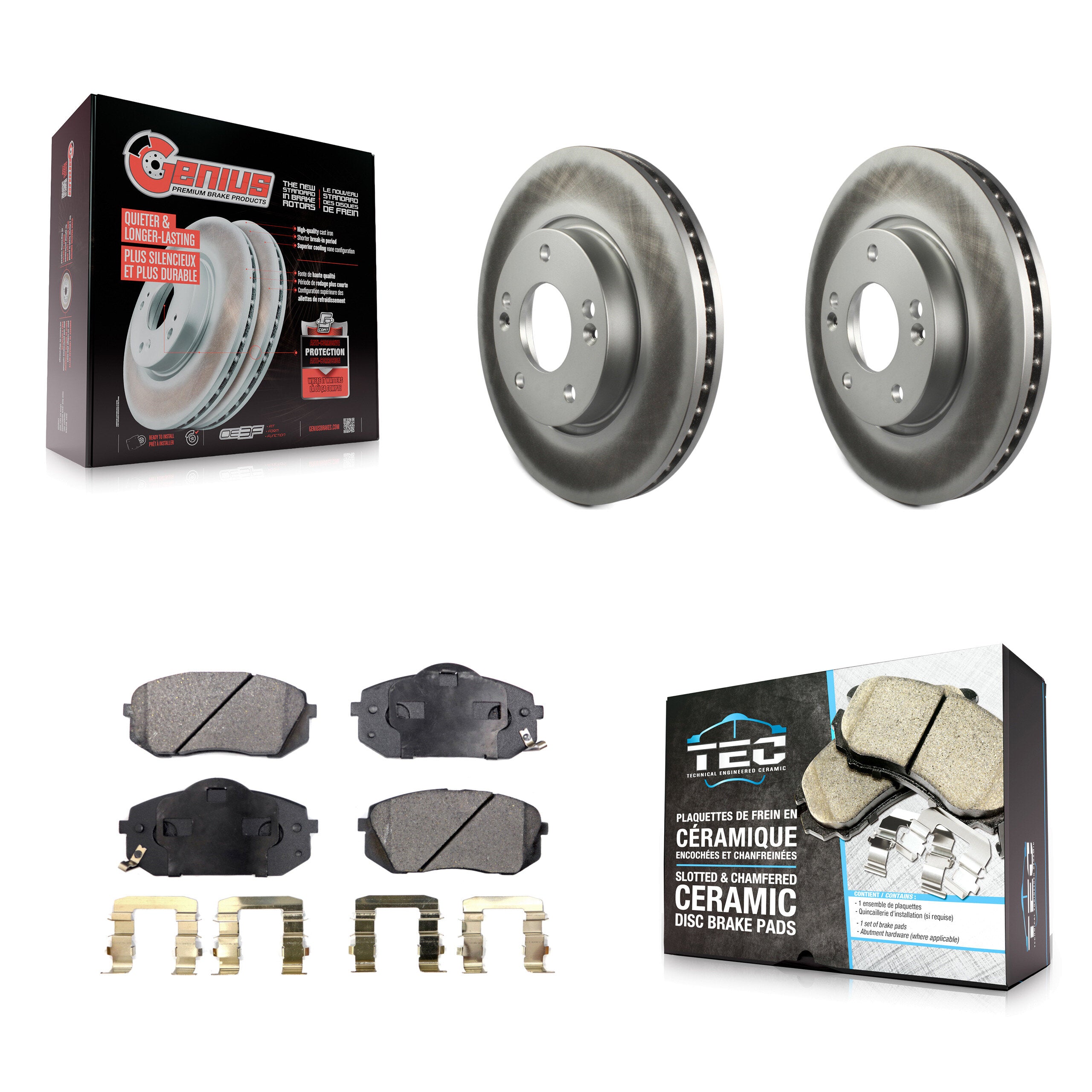 Transit Auto KGT-100277 Disc Brake Kit for 2010-2012 Kia Rondo - Front