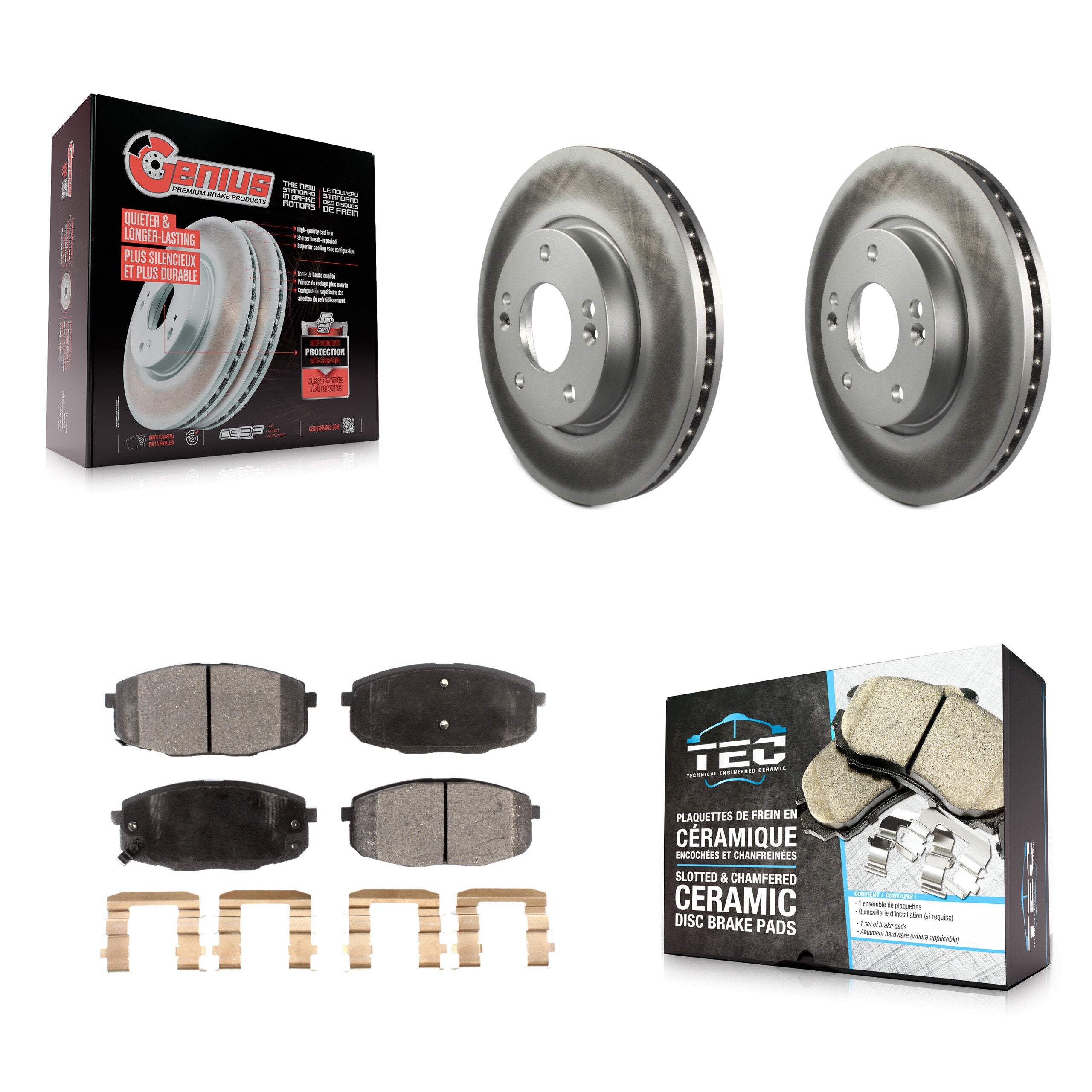 Transit Auto KGT-100278 Disc Brake Kit for 2009-2012 Hyundai Elantra - Front
