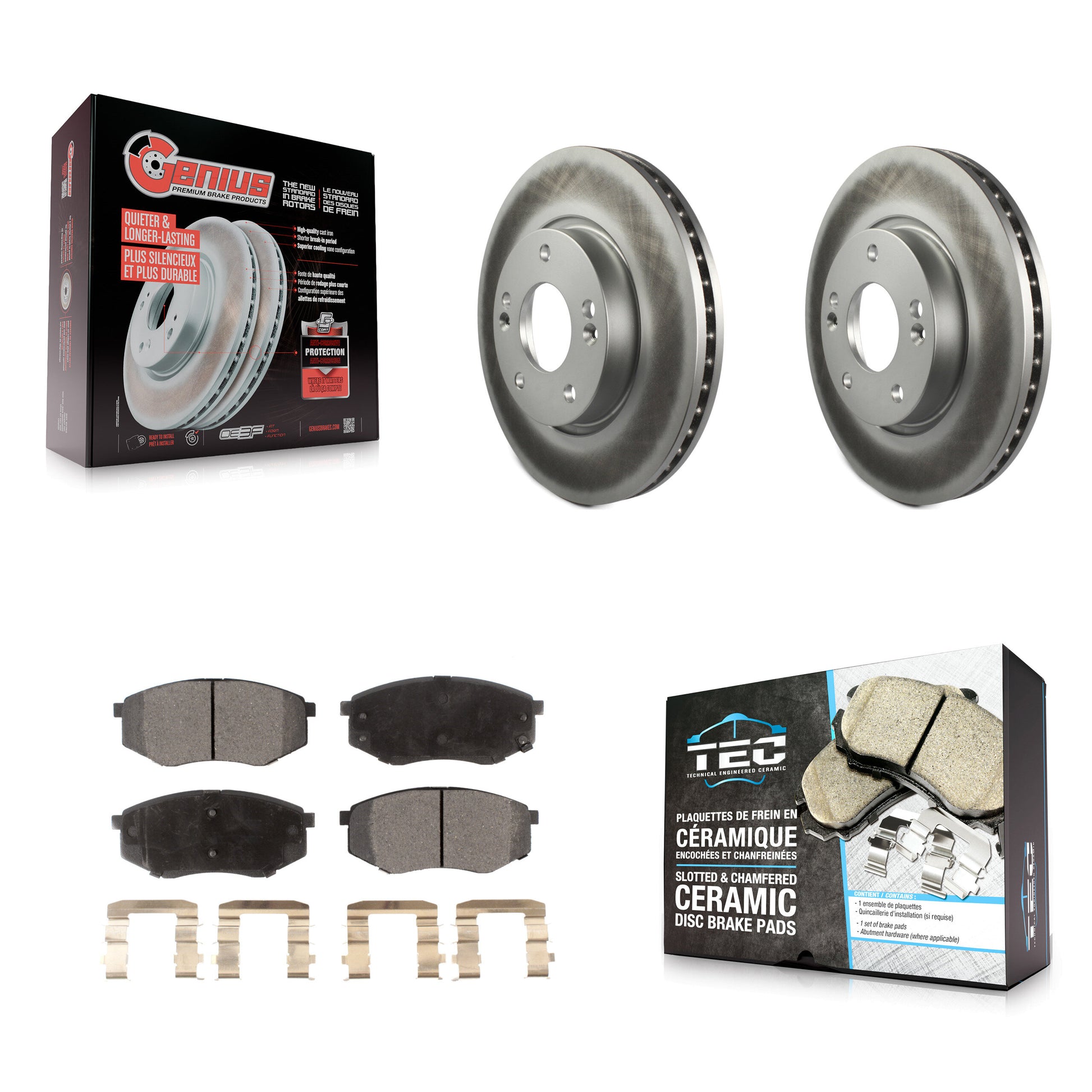 Transit Auto KGT-100279 Disc Brake Kit for 2010-2012 Kia Sportage, Hyundai Tucson - Front