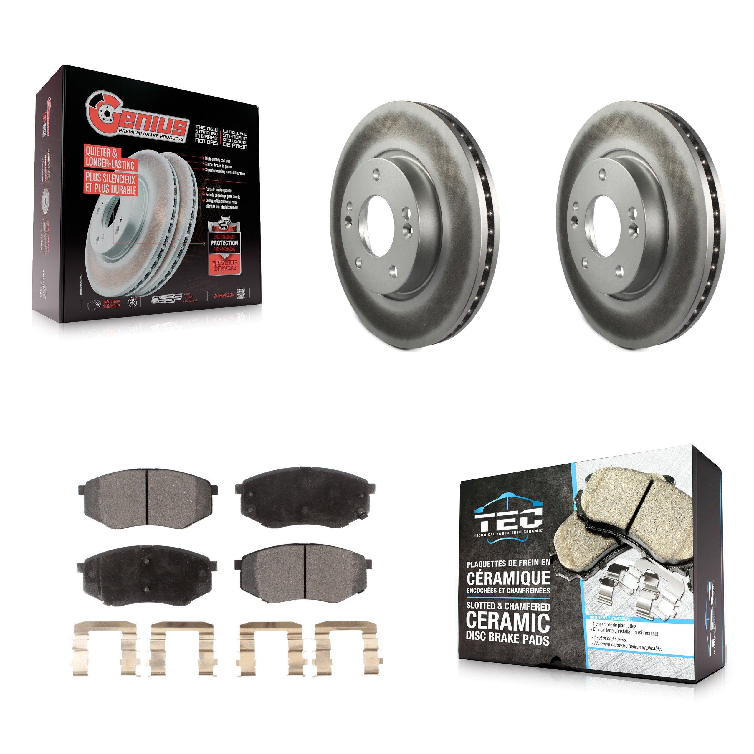 Transit Auto KGT-100279 Disc Brake Kit for 2010-2012 Kia Sportage, Hyundai Tucson - Front