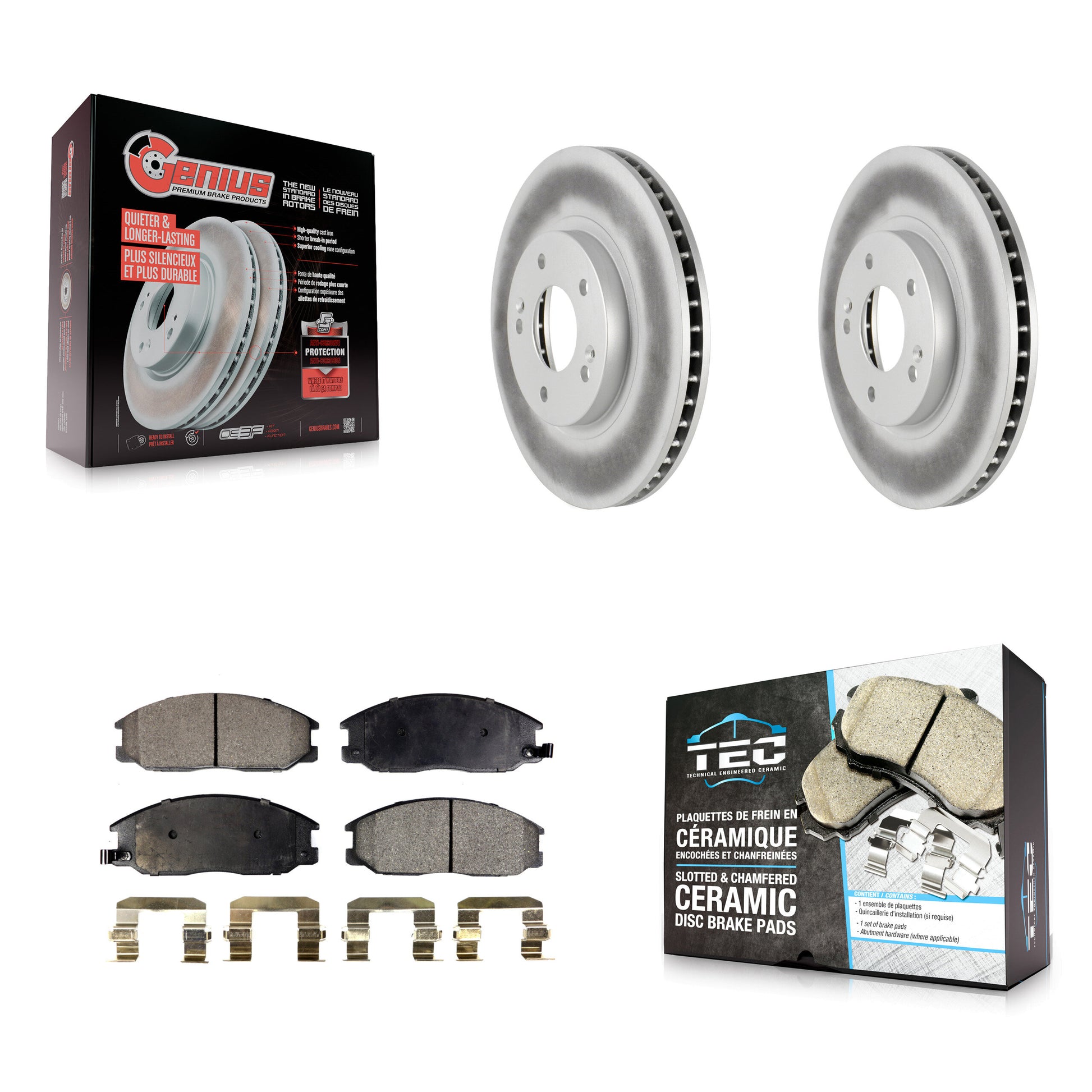 Transit Auto KGT-100283 Disc Brake Kit for 2001-2006 Hyundai Santa Fe - Front