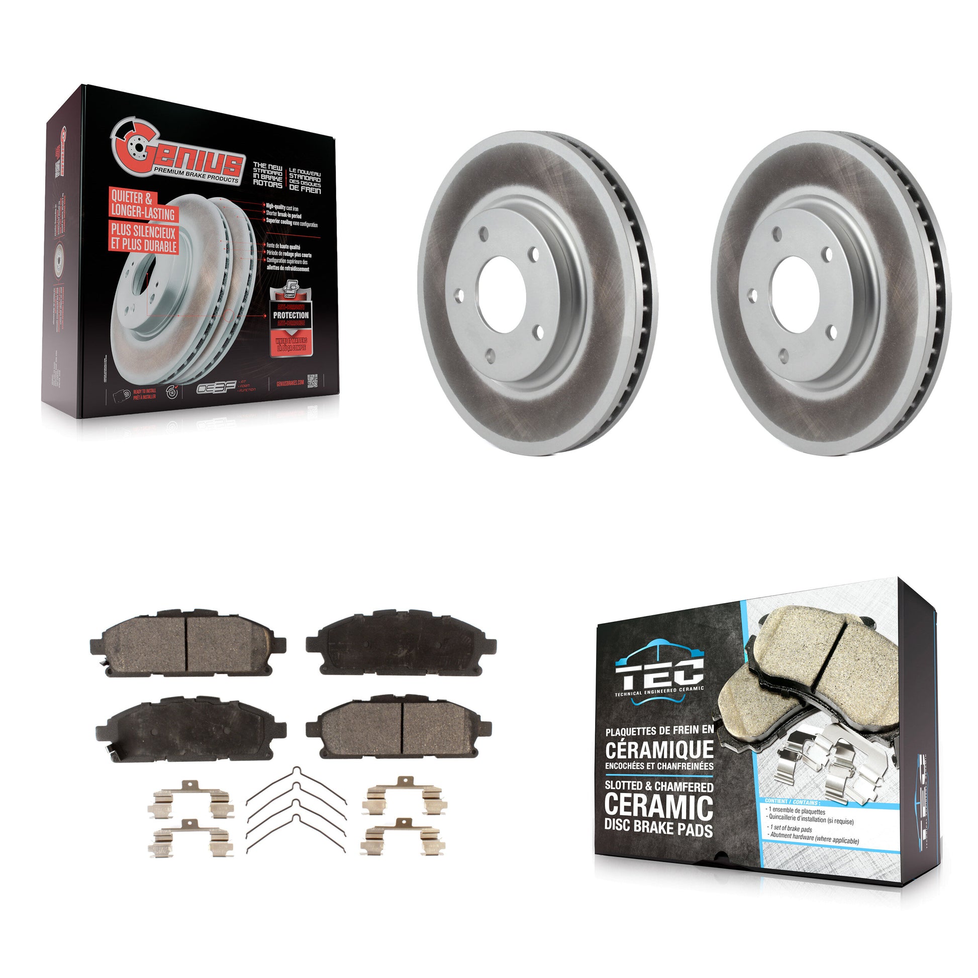 Transit Auto KGT-100289 Disc Brake Kit for 2011-2017 Nissan Quest - Front